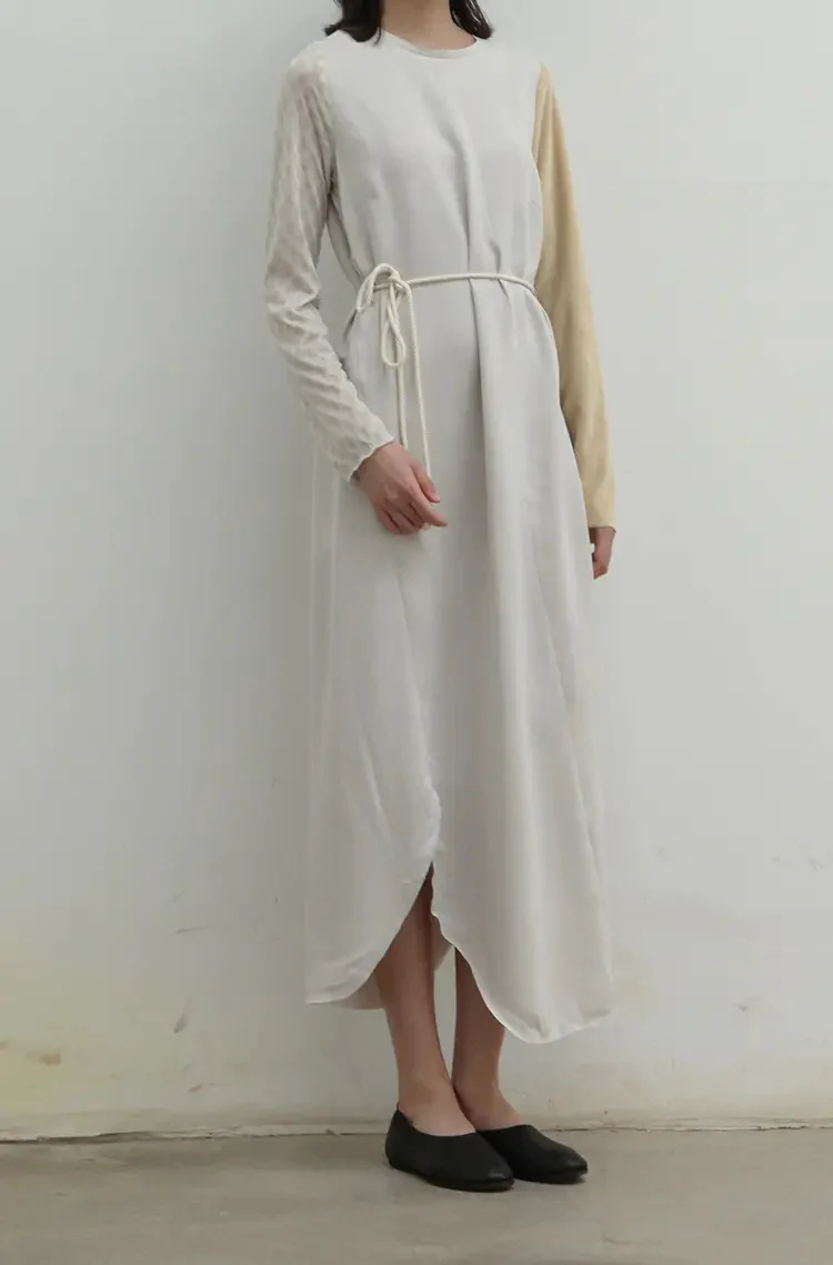 Song for the mute Long Sleeve Straight Twist Dress 202 WDS024 - Image 2
