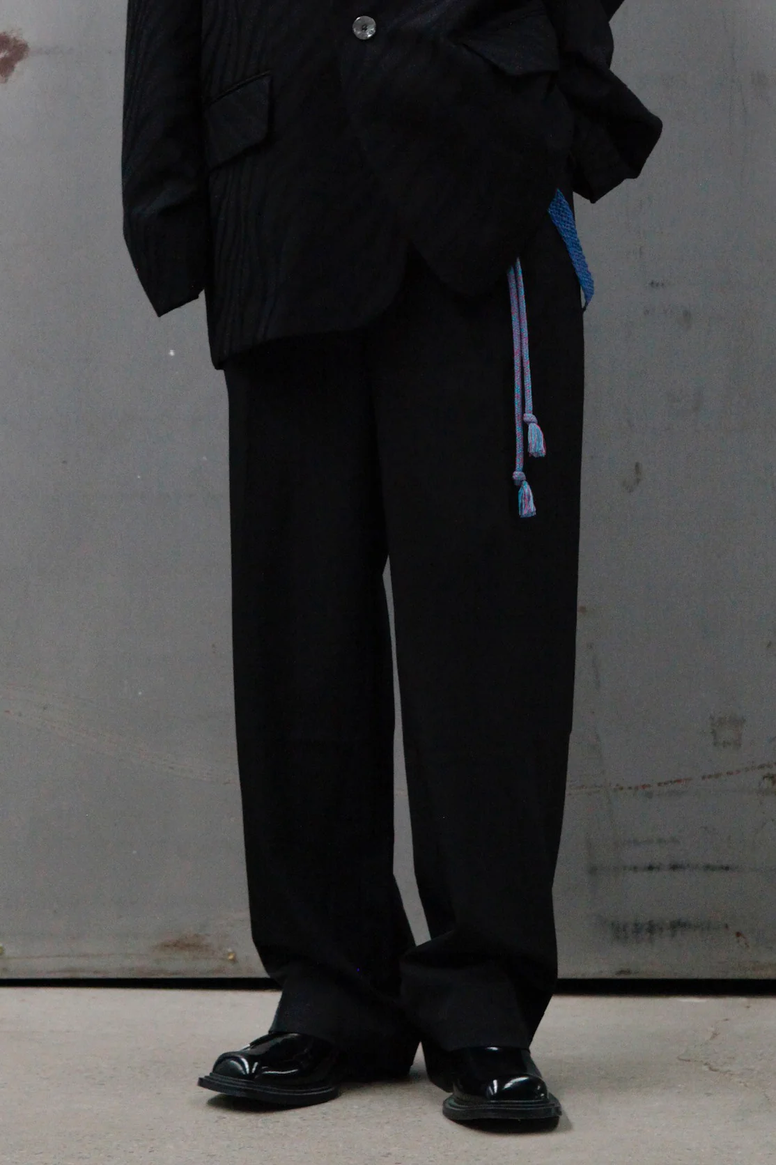 Song for the mute Loose Pleated Pants 221_MPT084_POLYBLK - Image 13