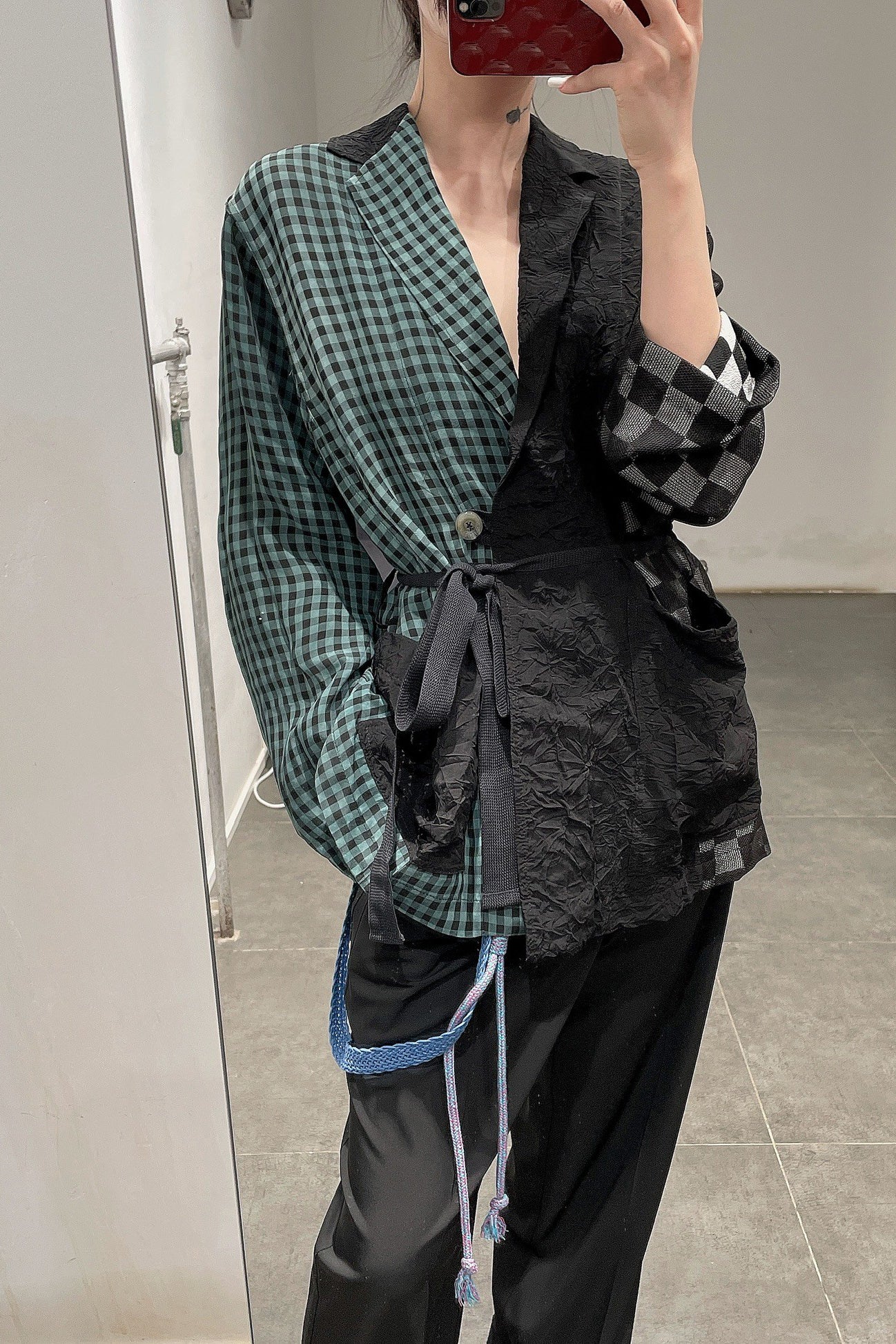 Song for the mute Loose Pleated Pants 221_MPT084_POLYBLK - Image 53