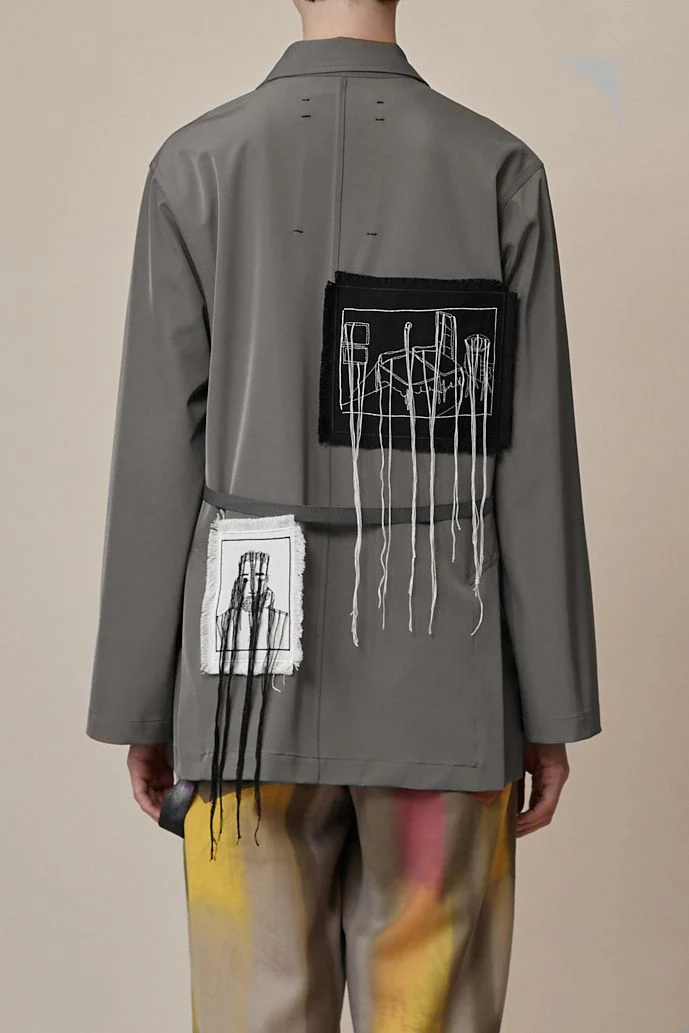 Song for the mute "Room" L/5 Patch Pocket Jacket 211_WJKO36E9_POLYGRY - Image 3