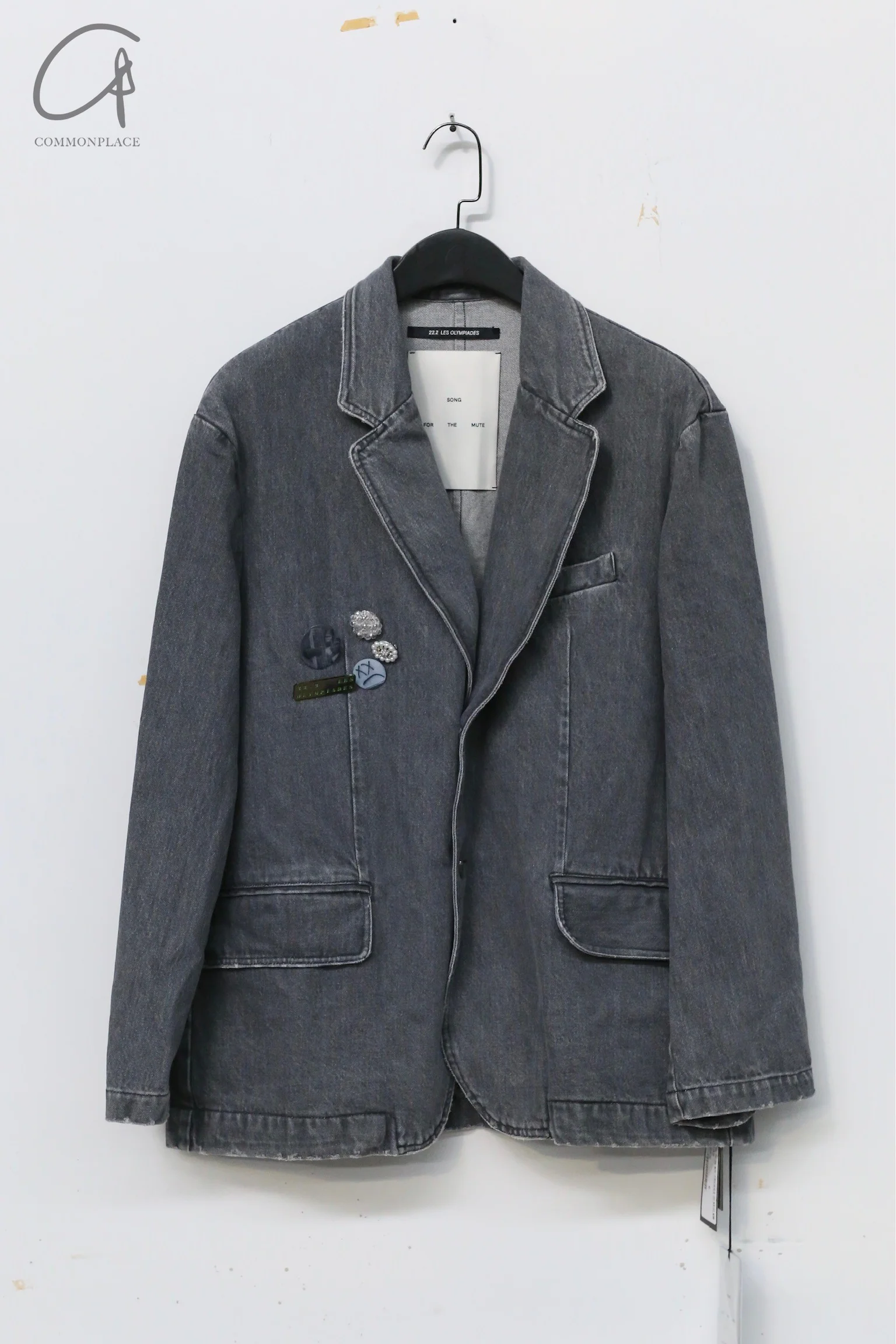 Song for the Mute square sports jacket 222_MJK103_WDNMGRY gray - Image 4