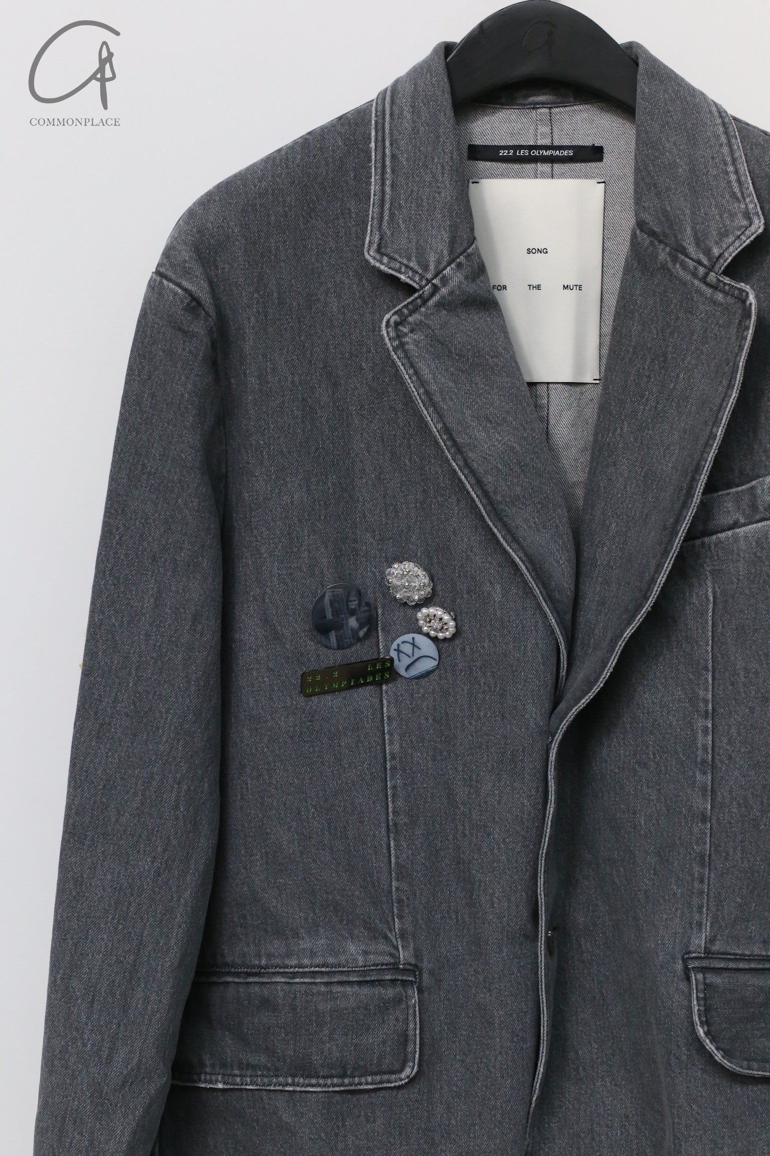 Song for the Mute square sports jacket 222_MJK103_WDNMGRY gray - Image 5