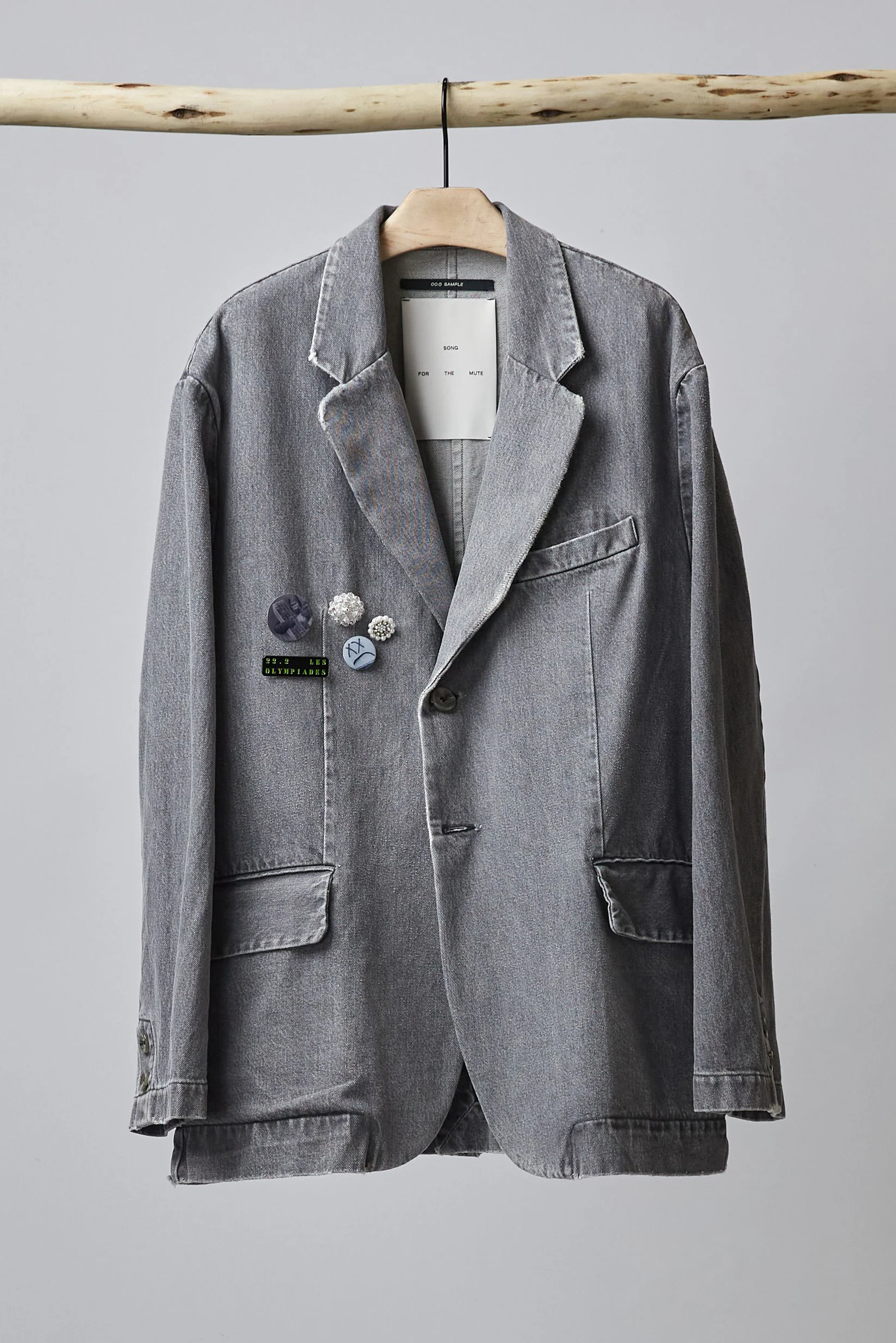 Song for the Mute square sports jacket 222_MJK103_WDNMGRY gray - Image 8