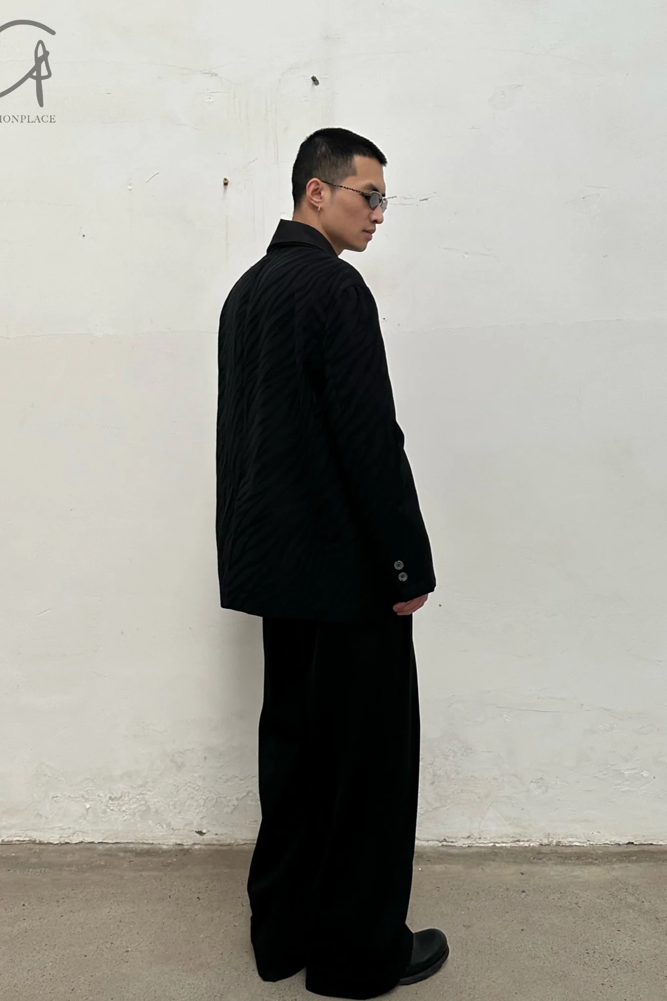 Song for the Mute square sports jacket 222_MJK103_ZBRABLK black - Image 24