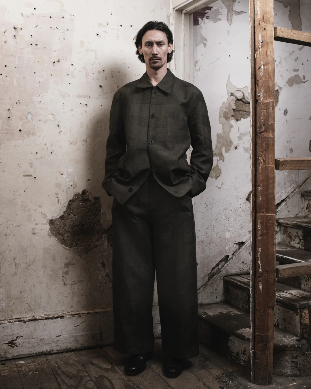 Stovaigh Linen Shirt STV-STOVLIJKT02-0 Brown - Image 5