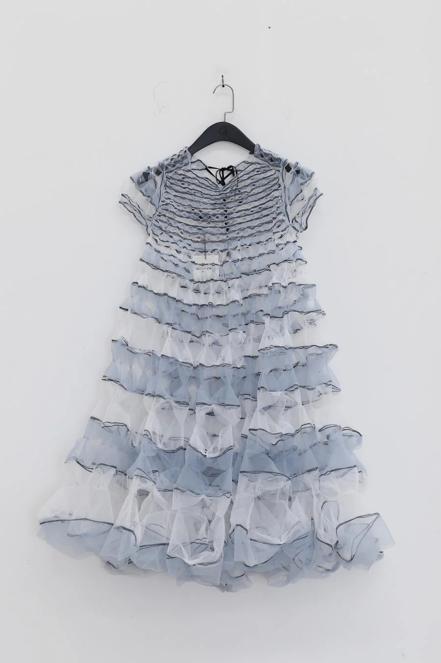 Susanfang blue and white streamer dress (set of two) SS22DRE32TULBLWHT
