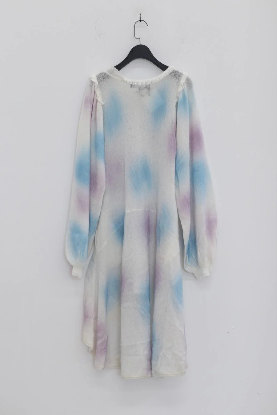 Susanfang Blue Printed Cashmere Foam Button Dress SS22TOP39CASMYEPRT - Image 15
