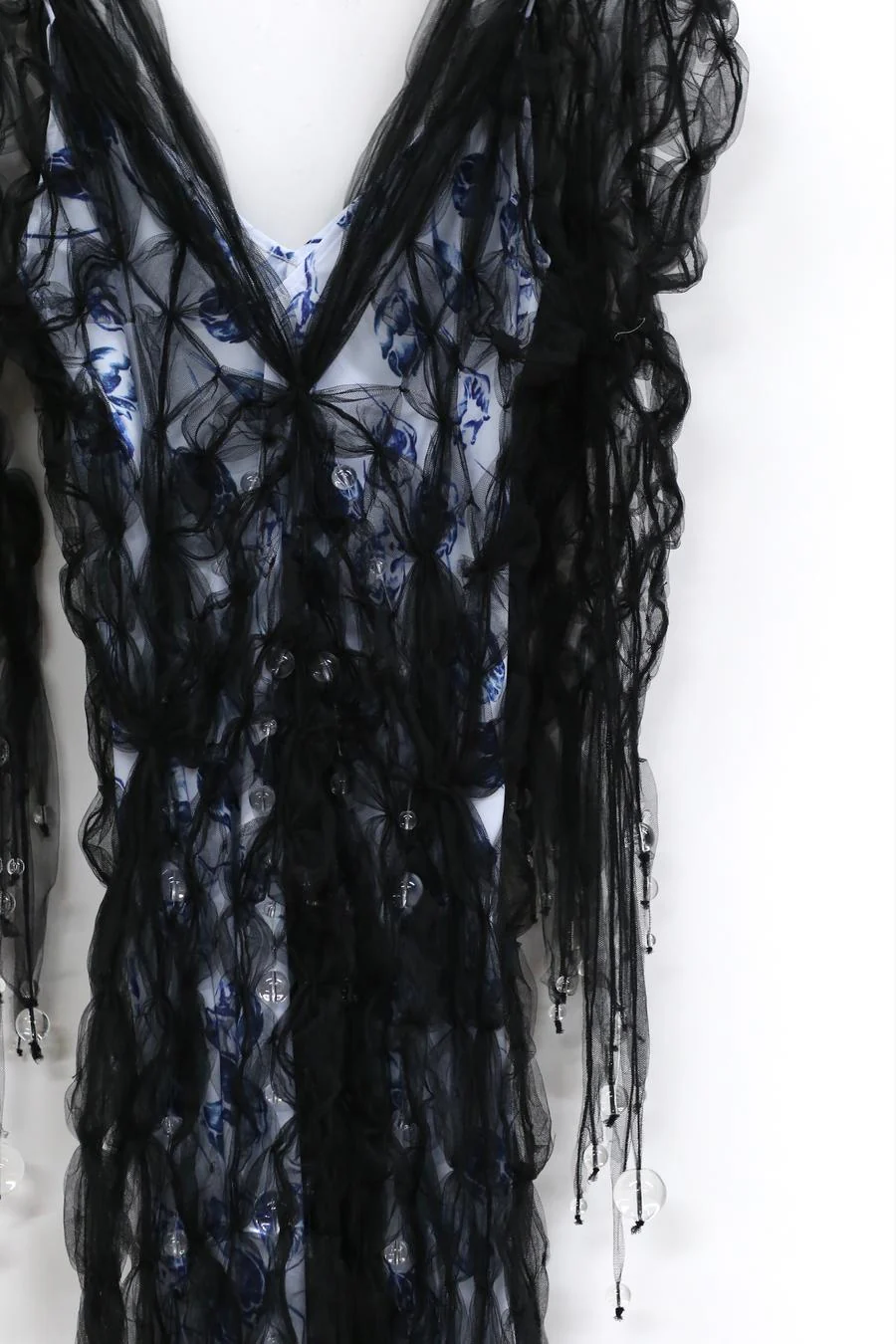 Susanfang Bubble Bead Air Ribbon Dress (with lining) AW21DR025ORG - Image 2