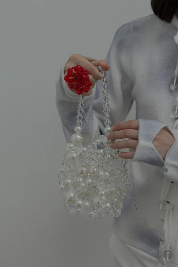 Susanfang Bubble Pearl Egg Tote AW20BAG007GL01PEA001 - Image 4