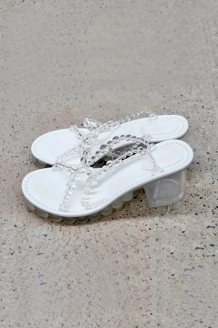 Susanfang BUBBLE HIGH HEELS SS22SH004GLWHT PSSF12