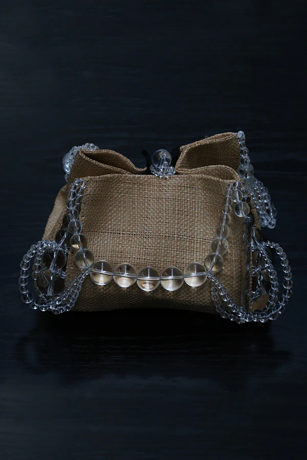 Susanfang bubble raffia cube bag BUBBLE RAFFIA CUBE