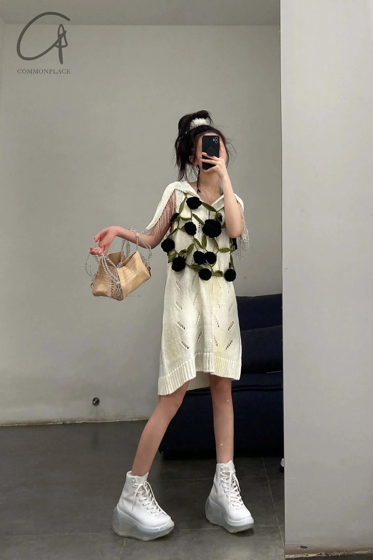 Susanfang bubble raffia cube bag BUBBLE RAFFIA CUBE - Image 9