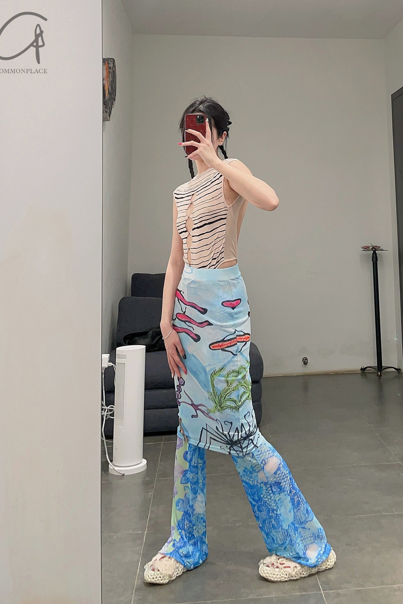 Susanfang crochet craft flat shoes AW21SHO05CORWHT - Image 45