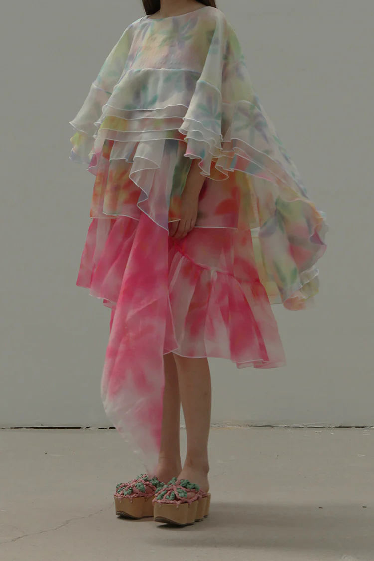 Susanfang Multi-layer Printed Strapless Dress GSS21DR08ORGPRINT - Image 14