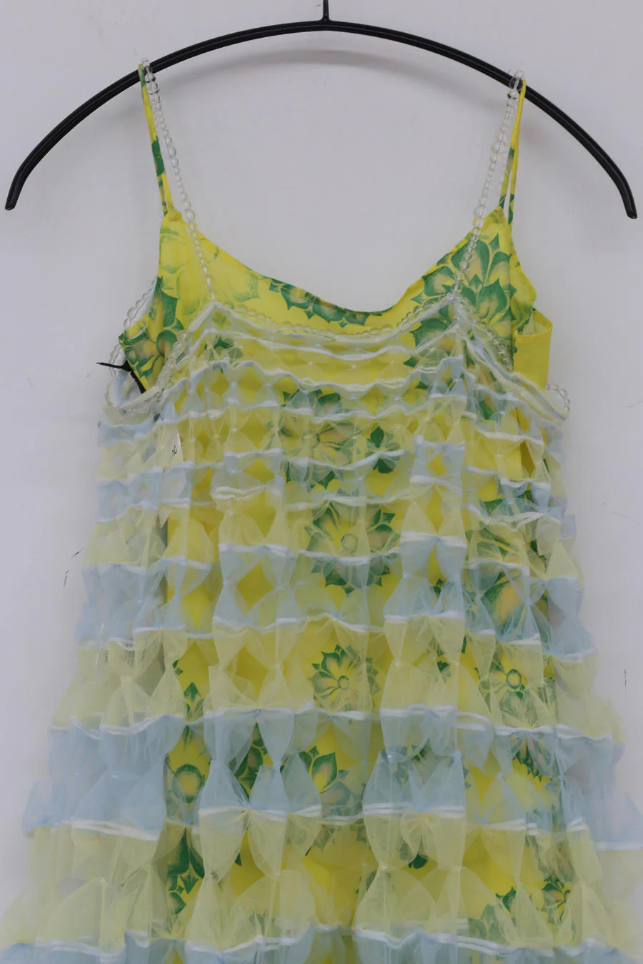 Susanfang multicolor stitching suspender skirt (with petticoat) AW21DRE24POLMULTI - Image 2