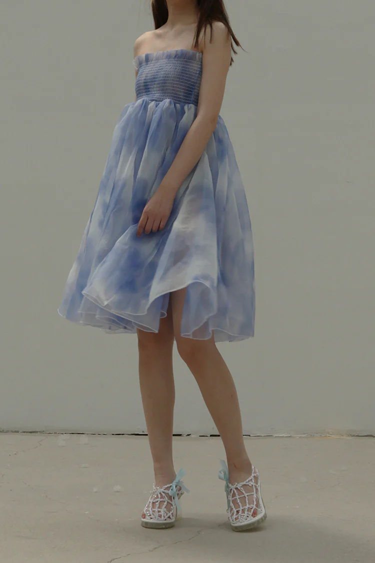 Susanfang Printed Smokey Waist Skirt SS21SK06 - Image 10