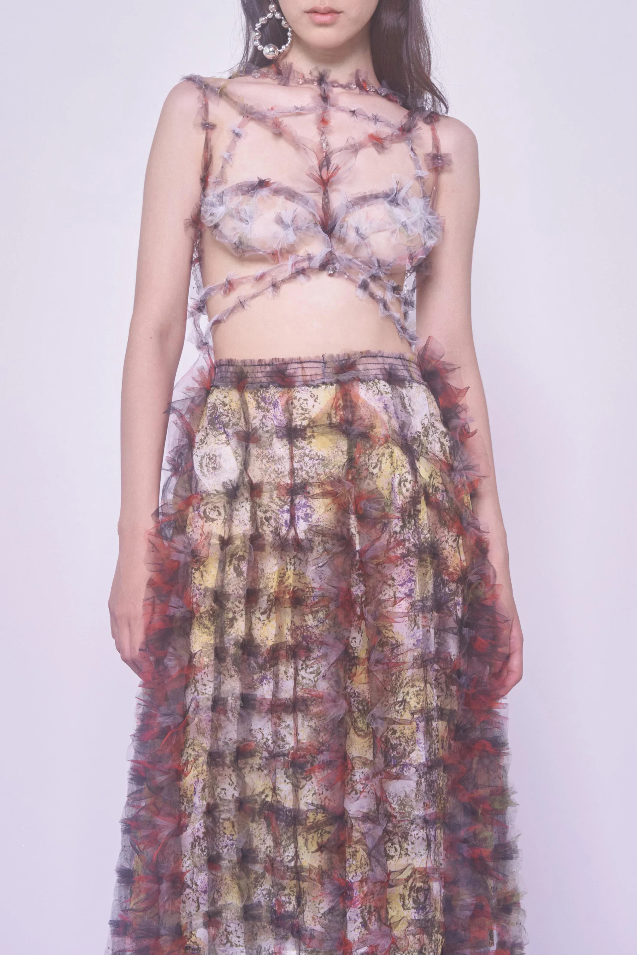 Susanfang Purple and White Air Flower Air Vest SS22TOP32TULPURWHT - Image 2