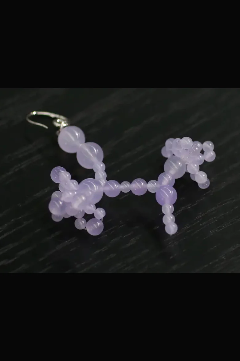 Susanfang Purple Bubble Wild Lily Earrings SS22EAR08GLPUR - Image 5