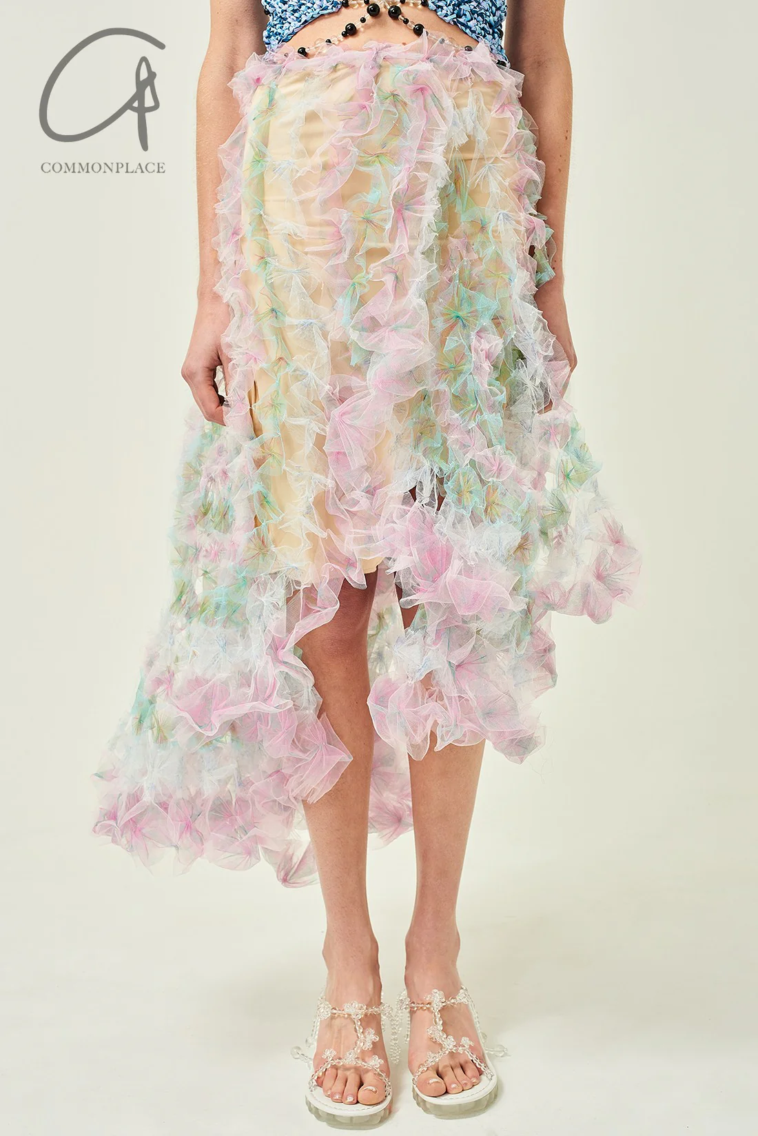 Susanfang sky petal skirt (with lining) SS23SK04BAIRFLOWER - Image 3