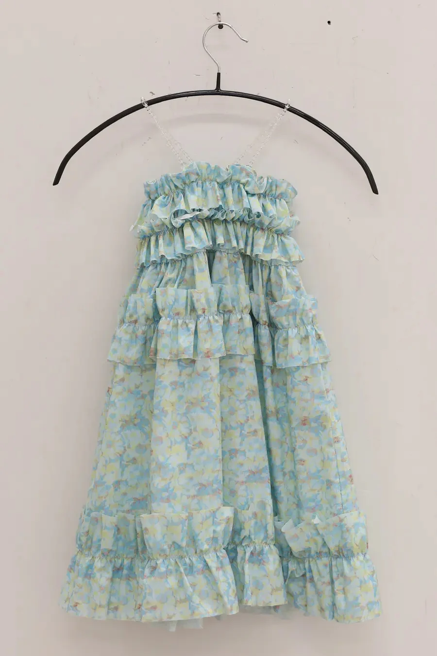 Susanfang Sleeveless Printed Pleated Dress-BLUE (Kids) AW23KS15B - Image 4
