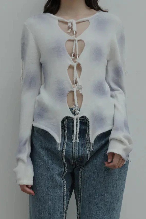 Susanfang Wool Knit Sweater SSF-AW20TOP006WOO01PUR001-ZIBAI - Image 6