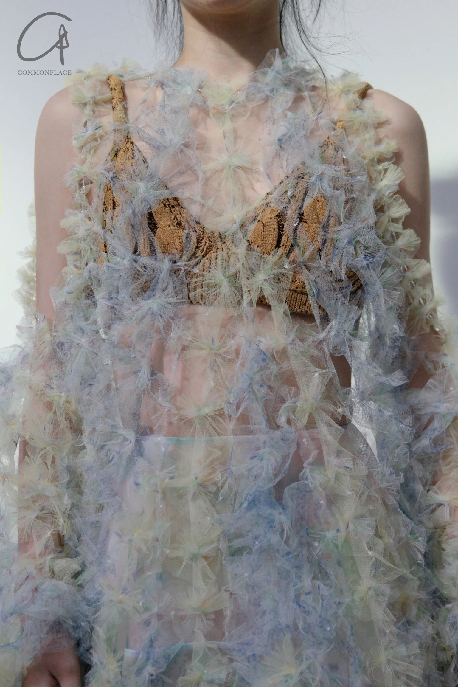 Susanfang Yellow Grey Printed Wind Flower Dress SS22DRE21TULYEGYP - Image 8