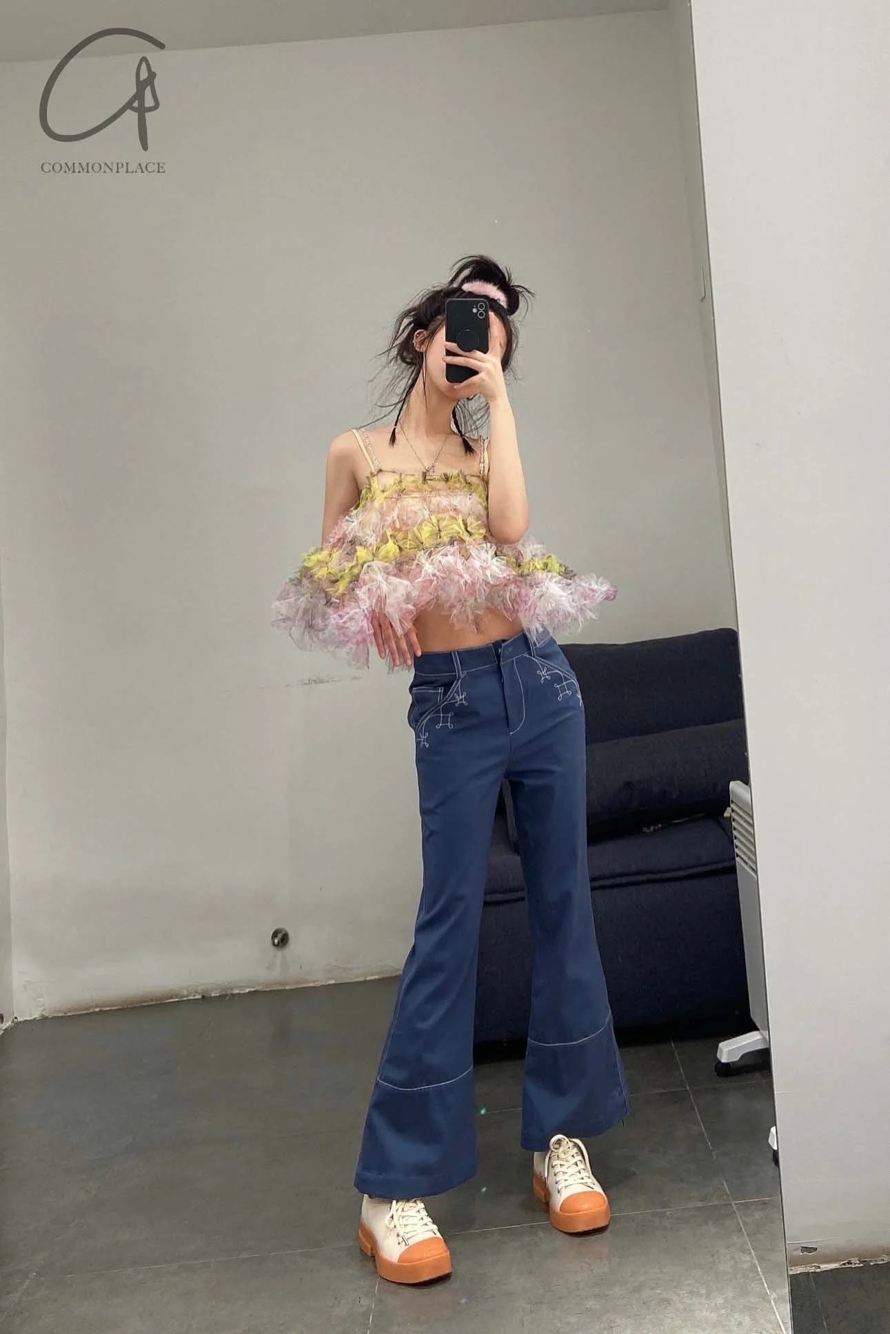 Susanfang Yellow Pink White Flower Vest SS22TOP07TULYEPKWHT - Image 24