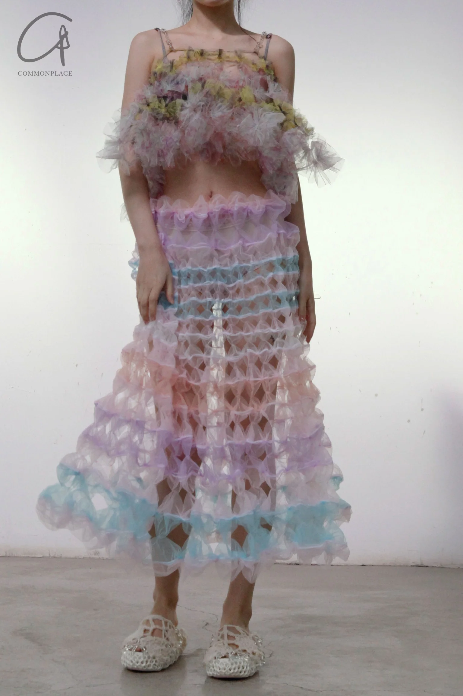 Susanfang Yellow Pink White Flower Vest SS22TOP07TULYEPKWHT - Image 4