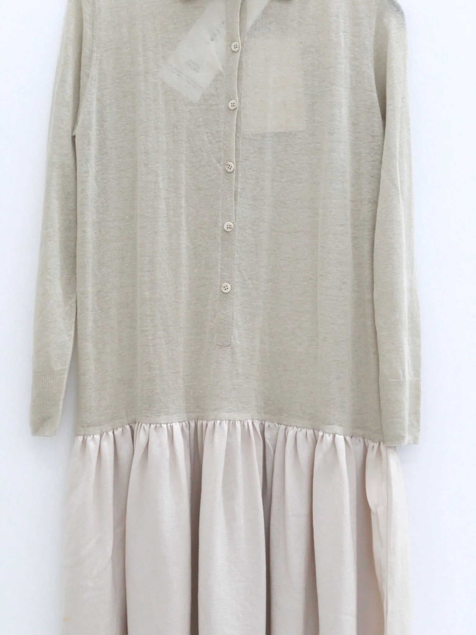 SWAYING Fall/Winter 2025 Fishtail Polo Dress, SW-SW25AW2L03C1S2-HL, Grey-Green (SW-SW25AW2L03C1S4-HL) - Image 6