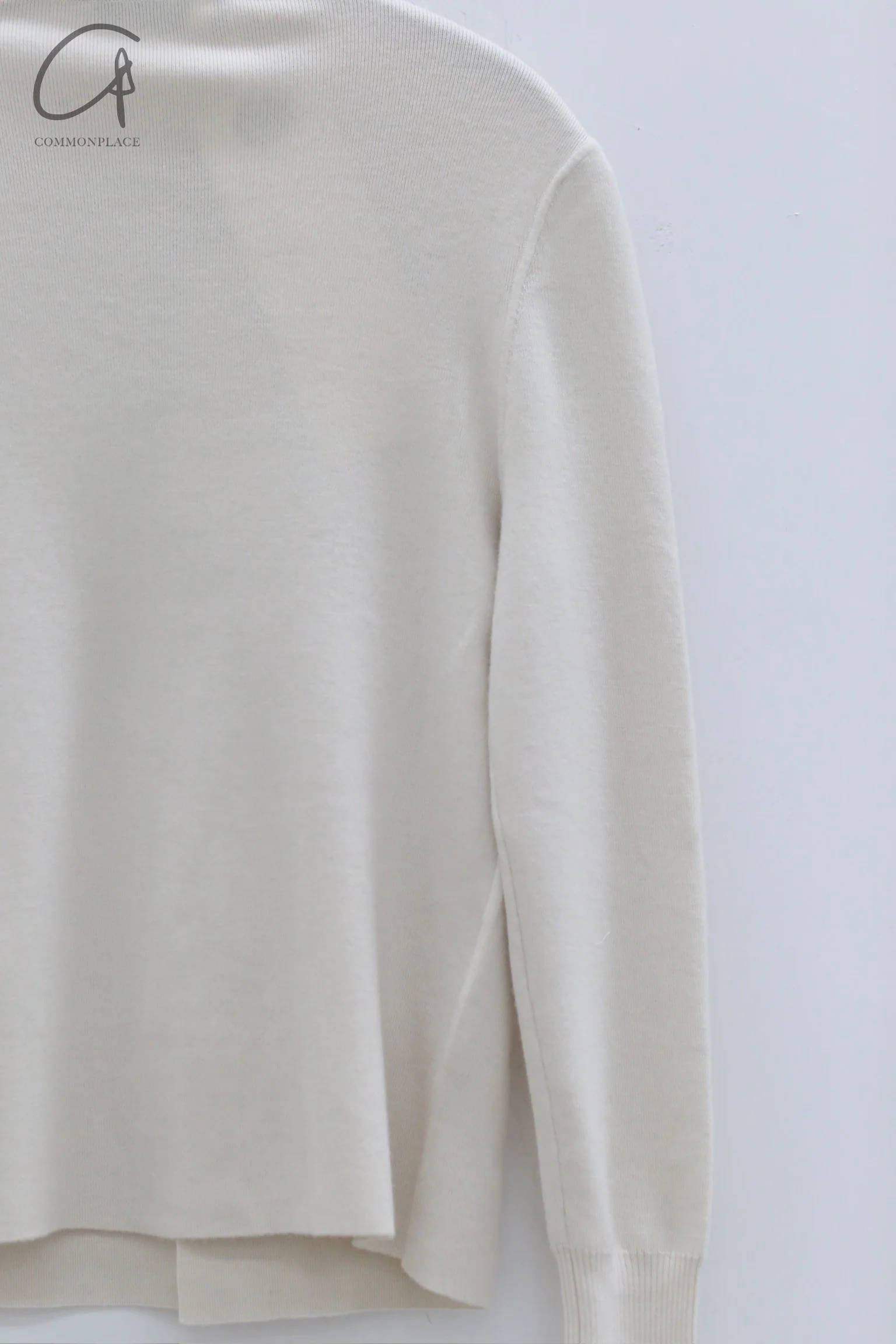 SWAYING 24 Autumn and Winter Cashmere Fake Two-piece Cardigan SW-SW24AW1T49-BAI White SW-SW24AW1T52 - Image 3