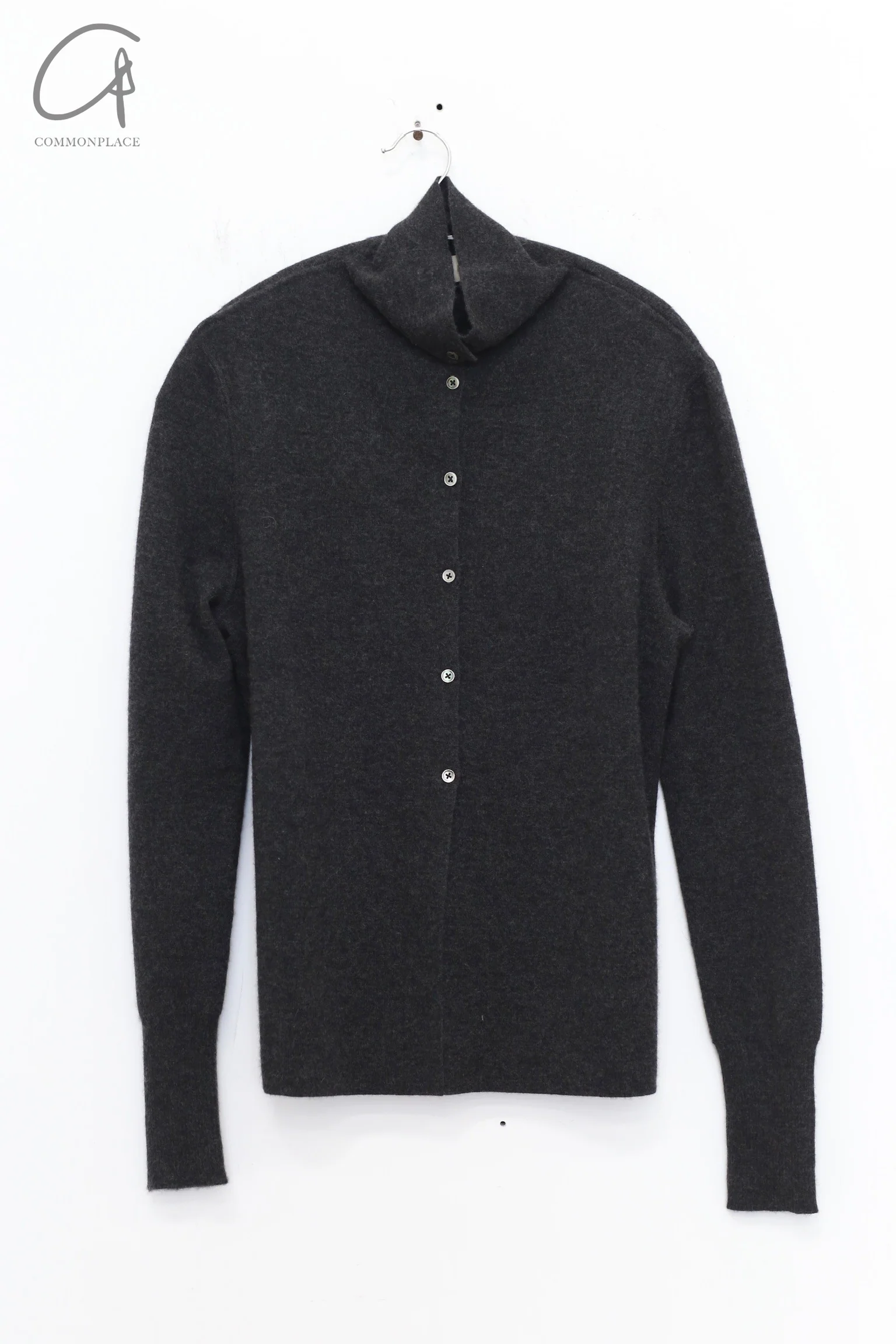SWAYING 24 Autumn and Winter Cashmere Fake Two-piece Cardigan SW-SW24AW1T53-TH Carbon Gray SW-SW24AW1T52