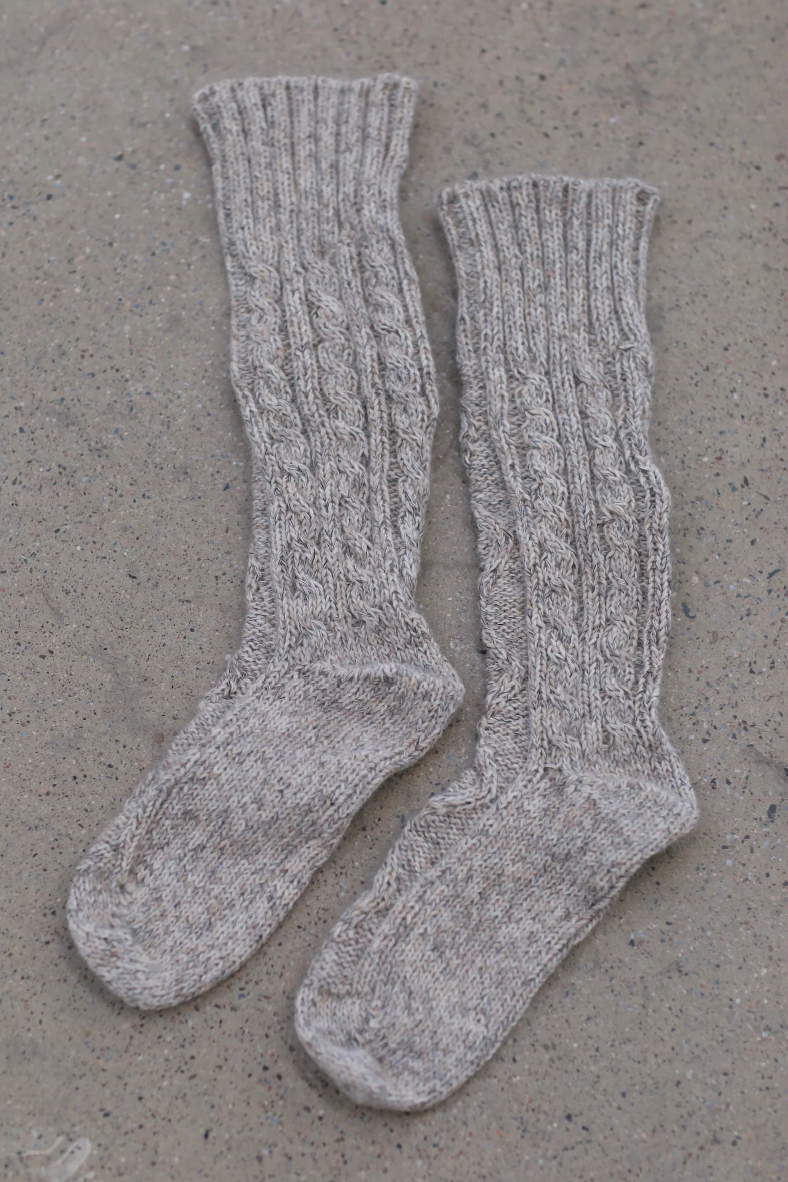 SWAYING 24 Autumn and Winter Coarse Twisted Handmade Socks SW-SW24AW4P12-QH Light Gray SW-SW24AW4P11 - Image 2