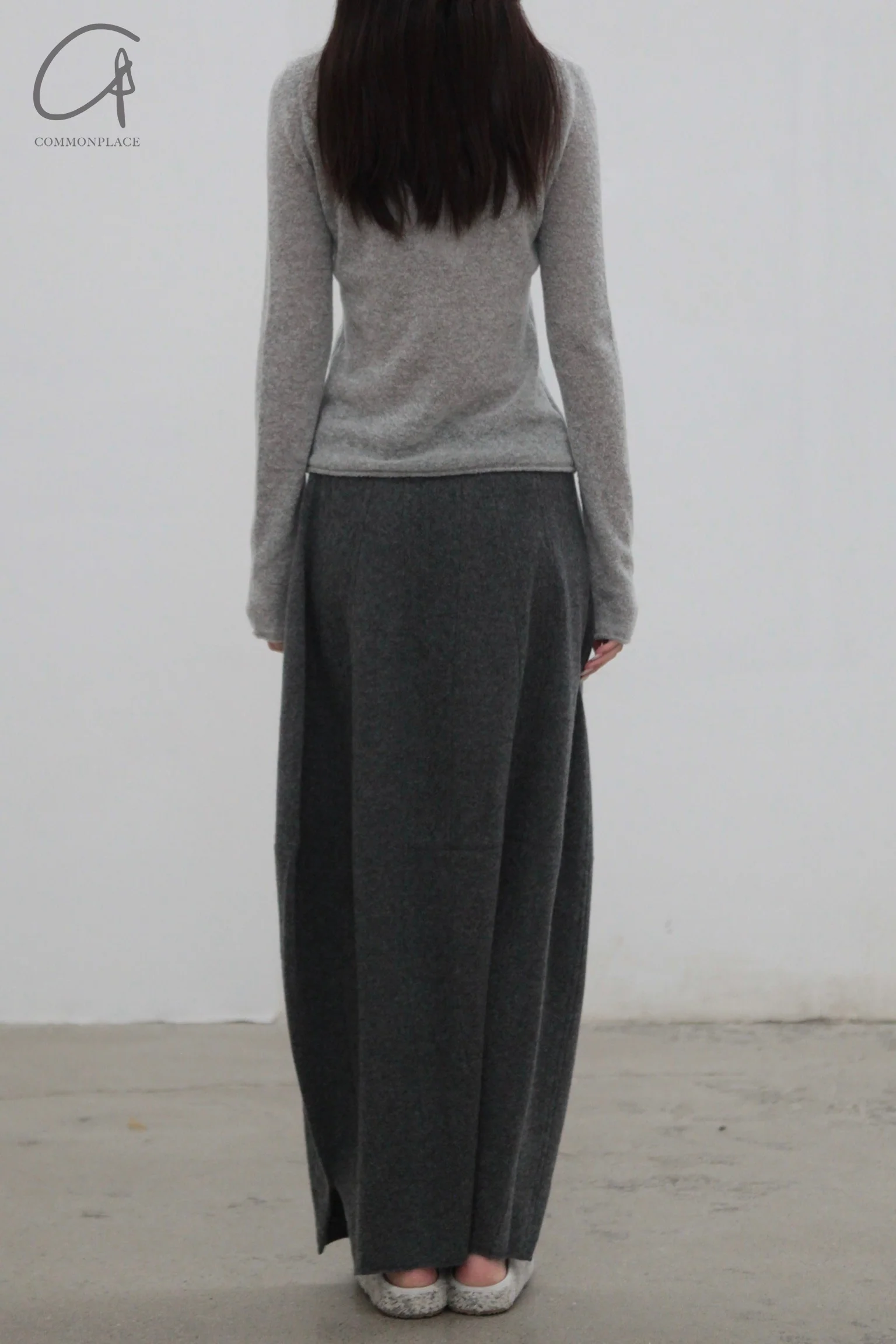 SWAYING 24 Autumn and Winter Low Round Neck Wool Bottoming Shirt SW-SW24AW1T21-QH Light Gray SW24AW1T22 - Image 5