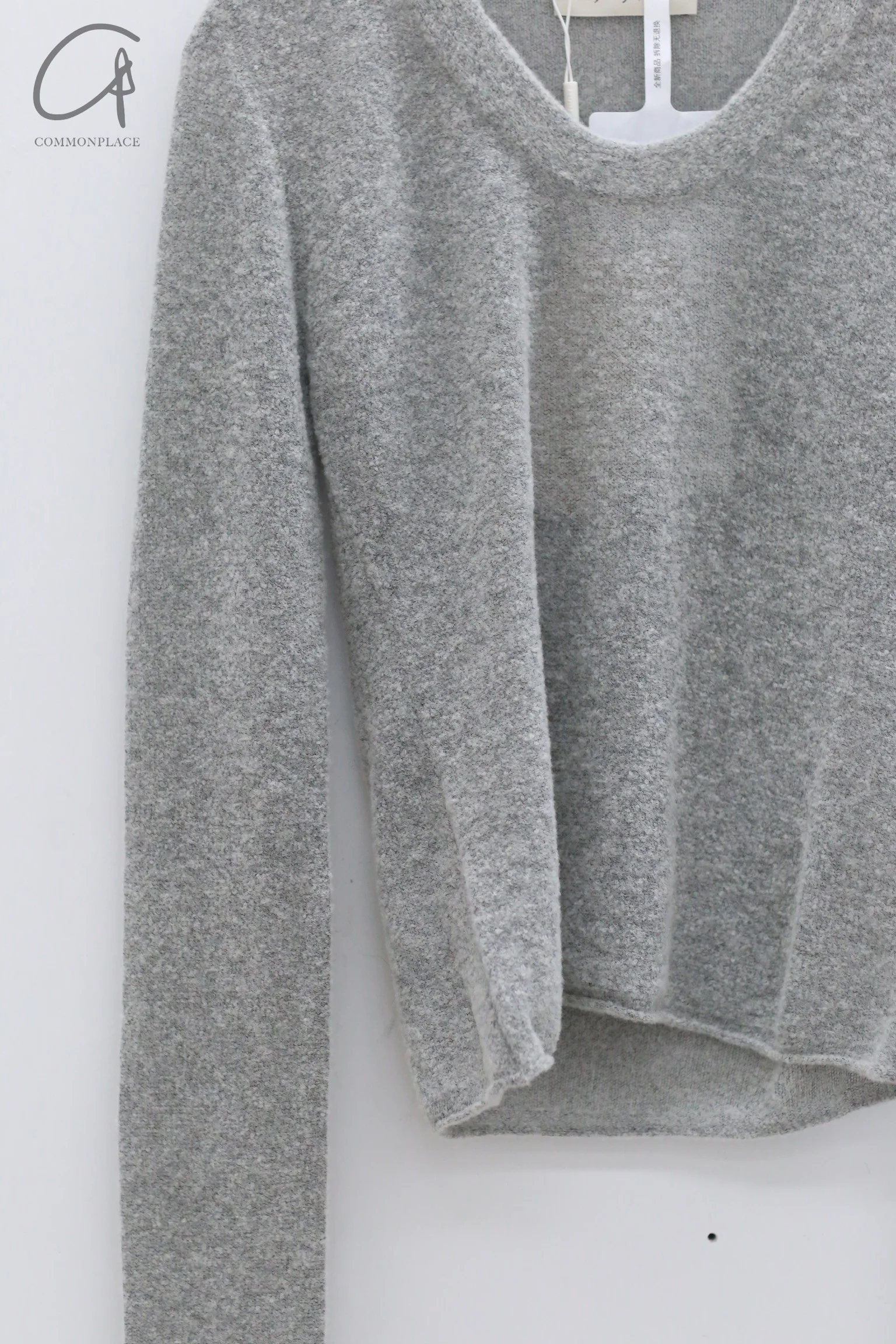 SWAYING 24 Autumn and Winter Low Round Neck Wool Bottoming Shirt SW-SW24AW1T21-QH Light Gray SW24AW1T22 - Image 8