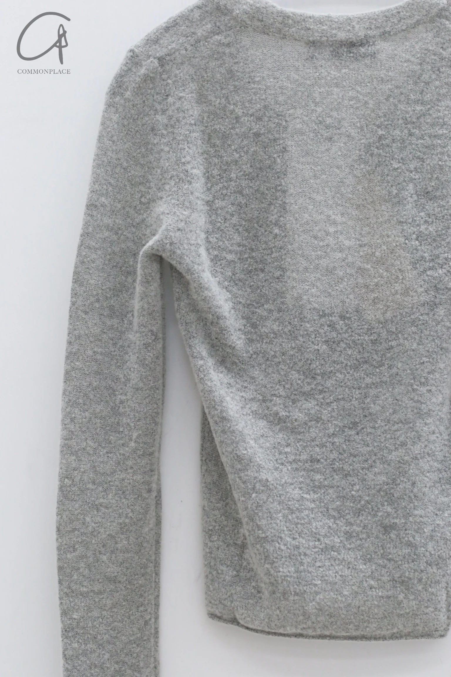 SWAYING 24 Autumn and Winter Low Round Neck Wool Bottoming Shirt SW-SW24AW1T21-QH Light Gray SW24AW1T22 - Image 9