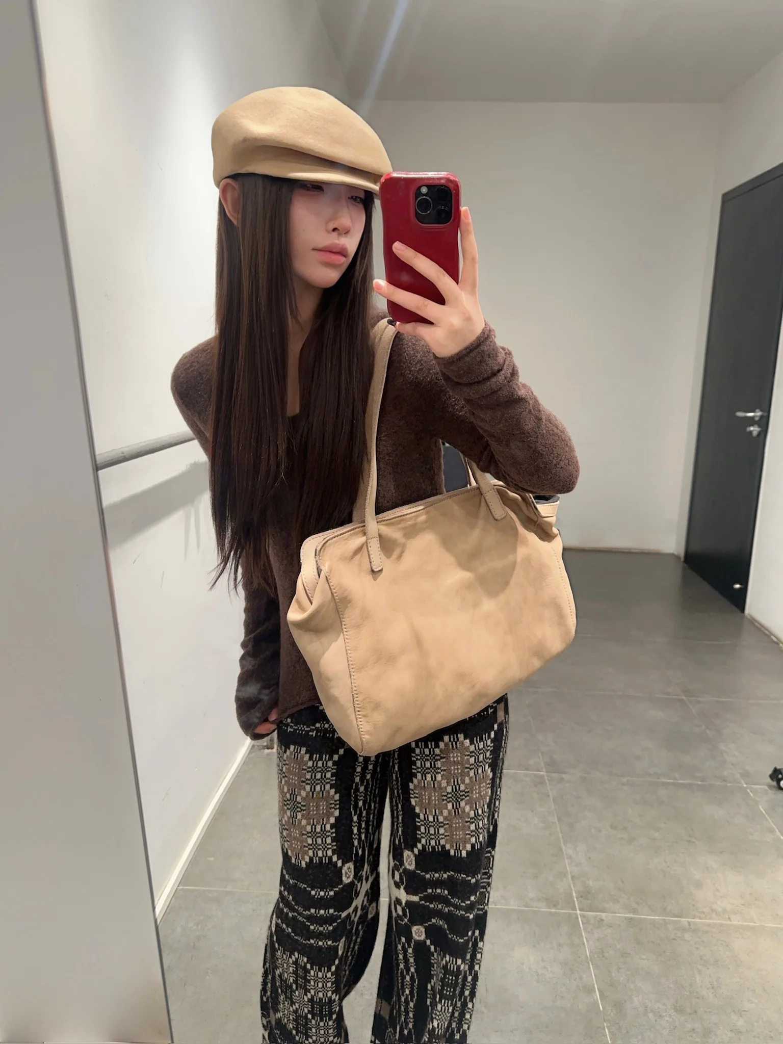 SWAYING 24 Autumn and Winter Low Round Neck Wool Bottoming Shirt SW-SW24AW1T23-ZONG Brown SW24AW1T22 - Image 7