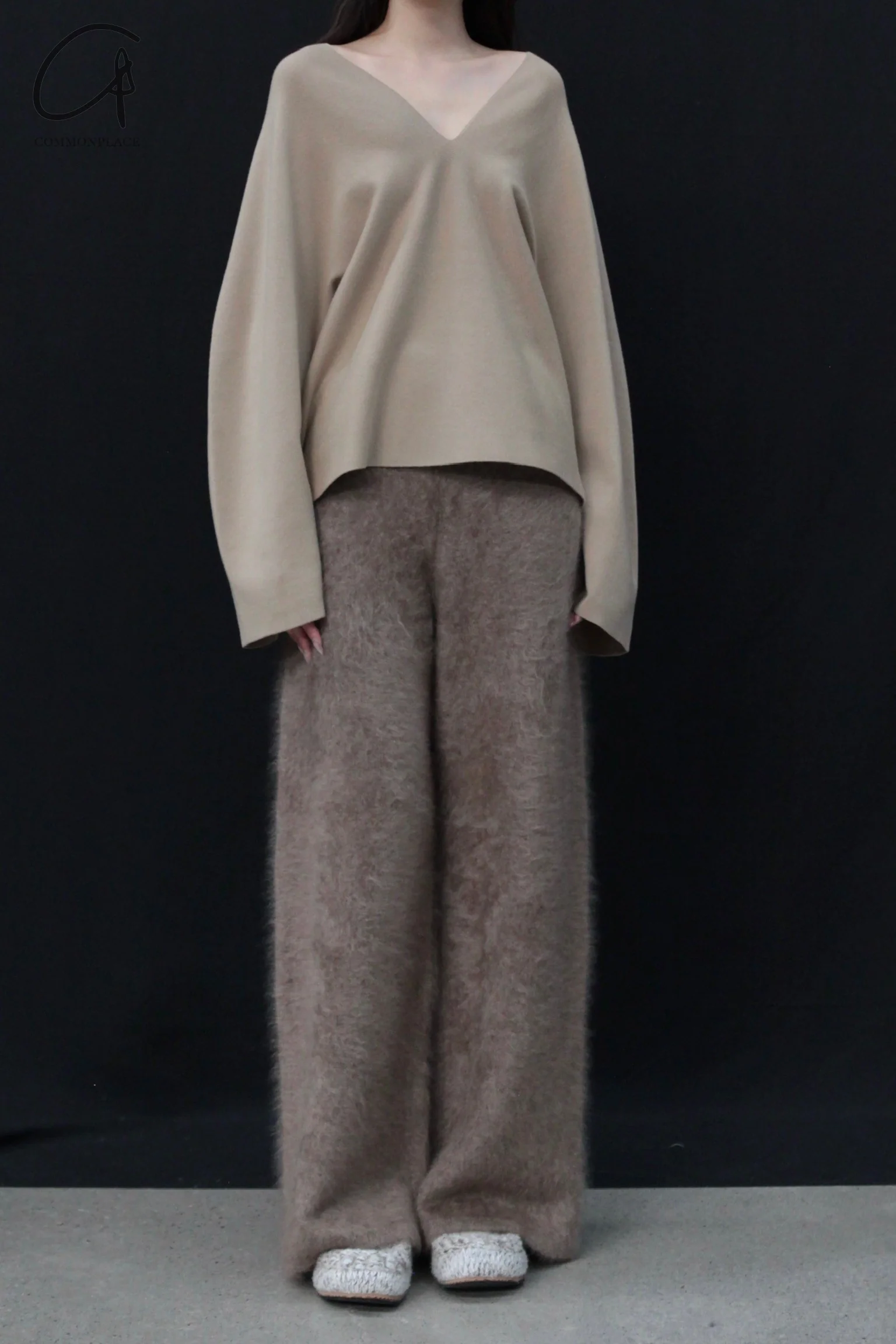 SWAYING 24 Autumn and Winter One-piece wool cardigan SW-SW24AW1T33-TUO Camel SW-SW24AW1T32 - Image 3