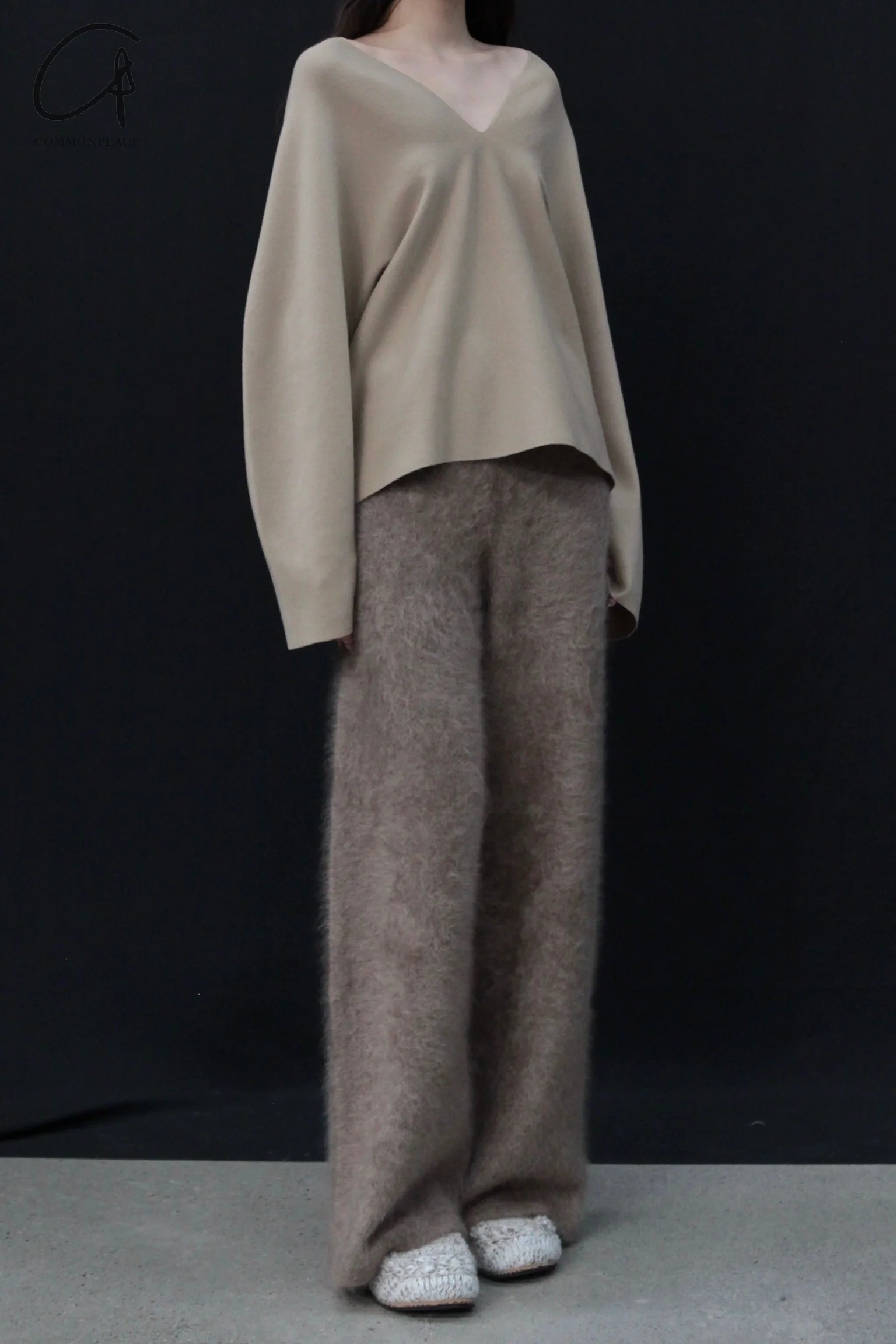 SWAYING 24 Autumn and Winter One-piece wool cardigan SW-SW24AW1T33-TUO Camel SW-SW24AW1T32 - Image 4