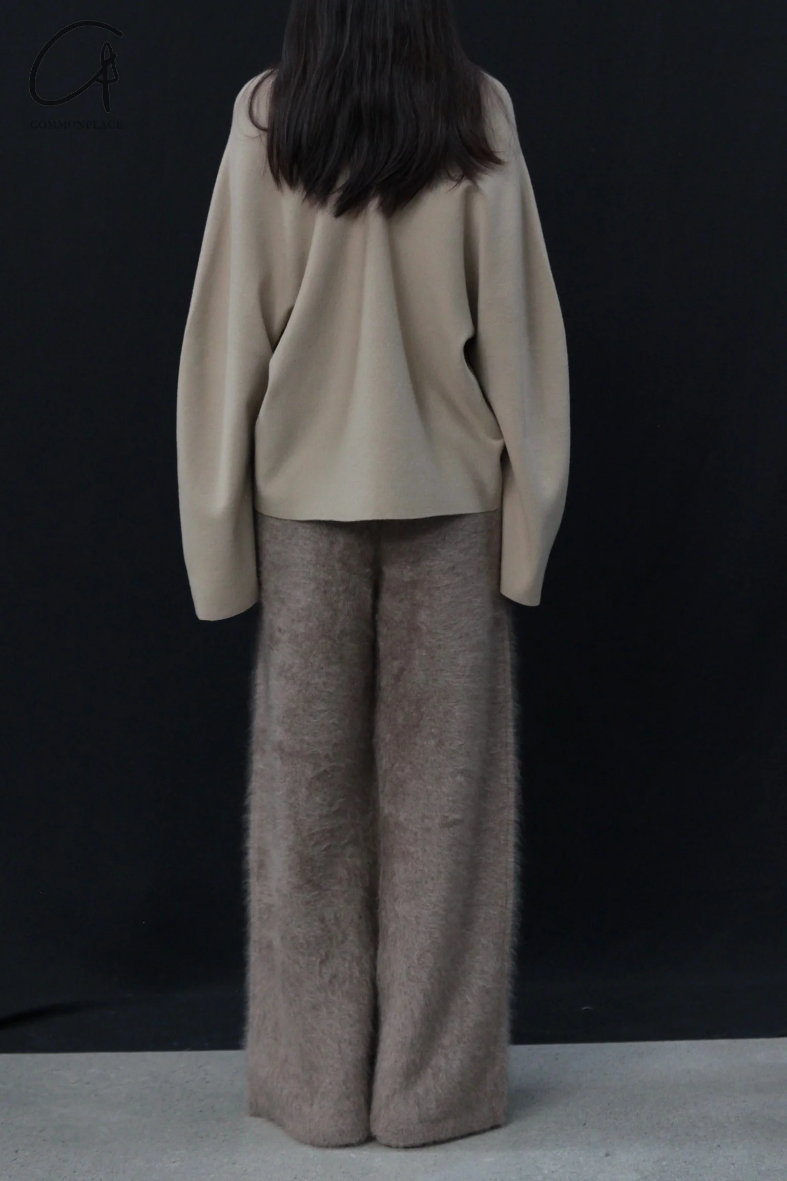 SWAYING 24 Autumn and Winter One-piece wool cardigan SW-SW24AW1T33-TUO Camel SW-SW24AW1T32 - Image 5