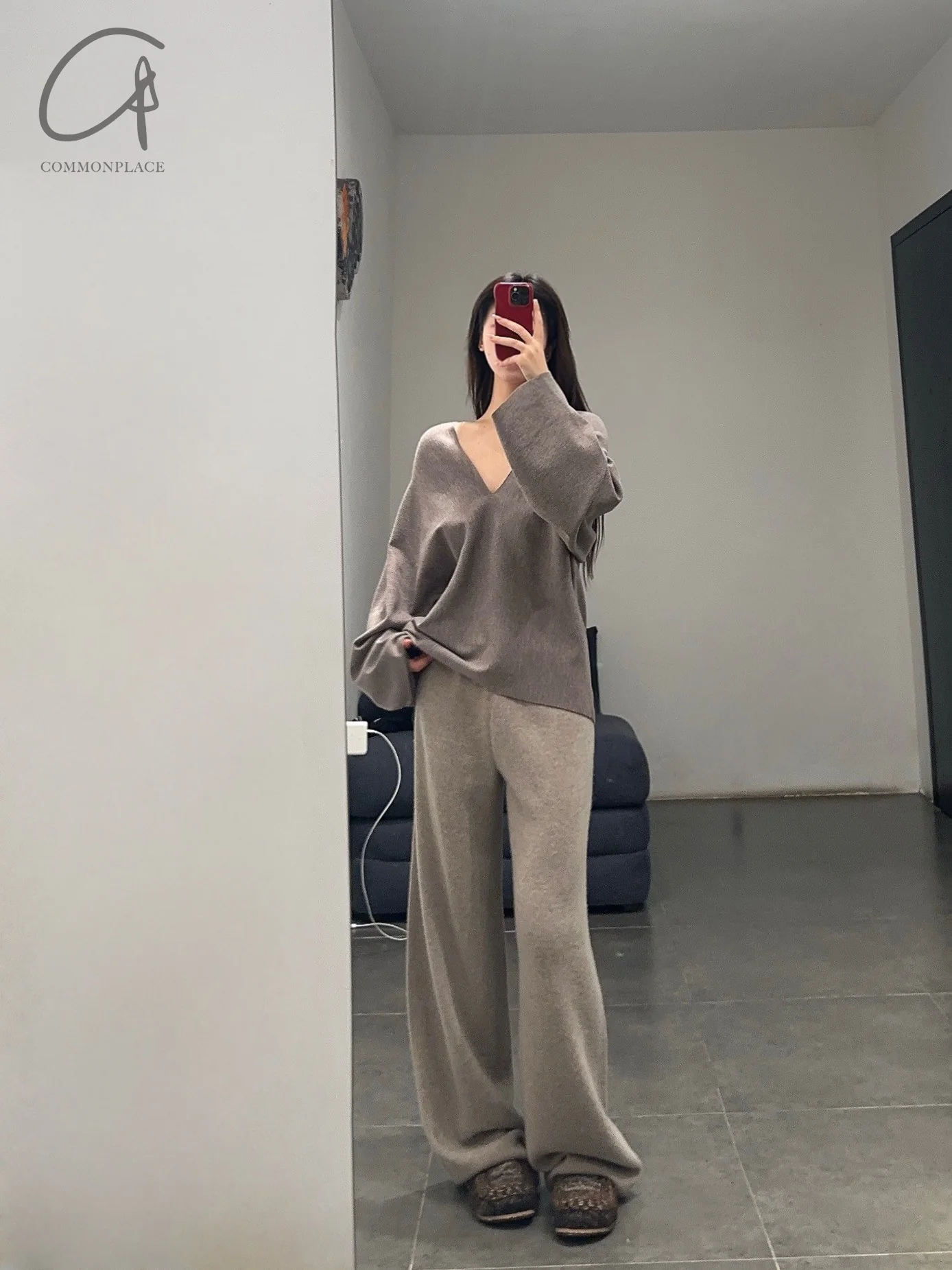 SWAYING 24 Autumn and Winter One-piece wool cardigan SW-SW24AW1T34-QZ Light brown SW-SW24AW1T32 - Image 15