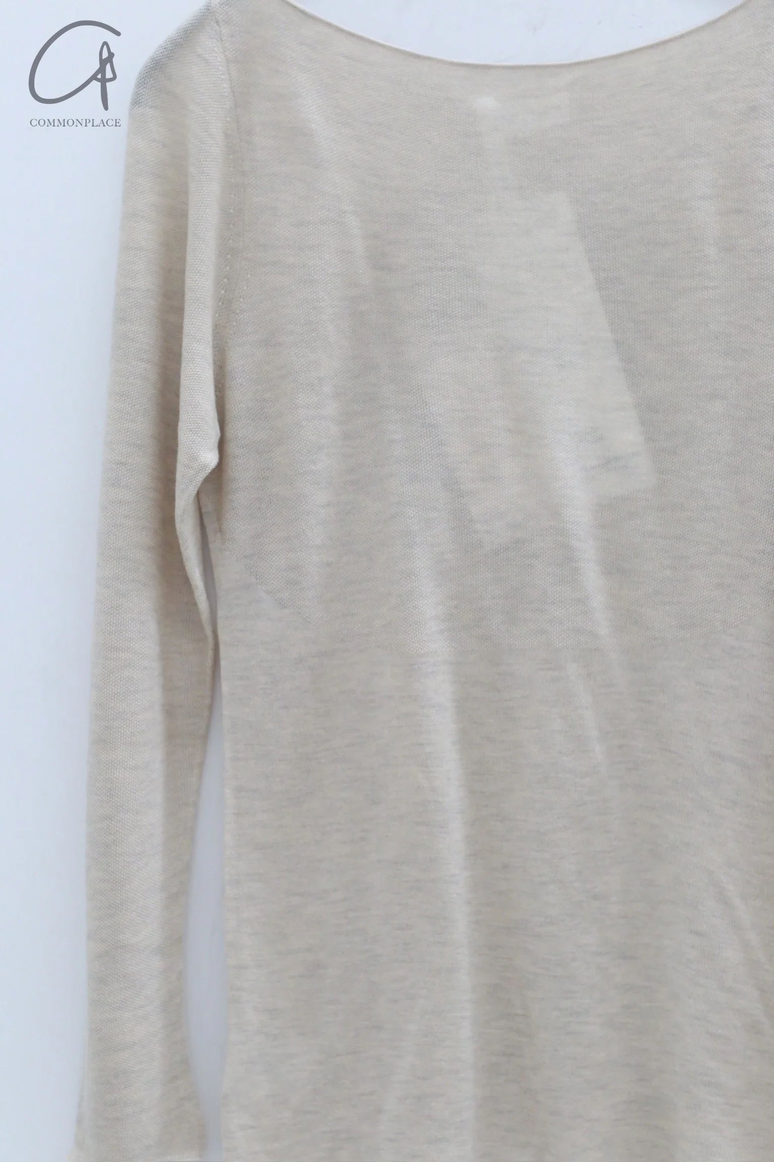 SWAYING 24 Autumn and Winter Wool Blended One-shoulder Lamb Leg Sleeve Top SW-SW24AW1T14-MX SW-SW24AW1T13 Beixing - Image 8