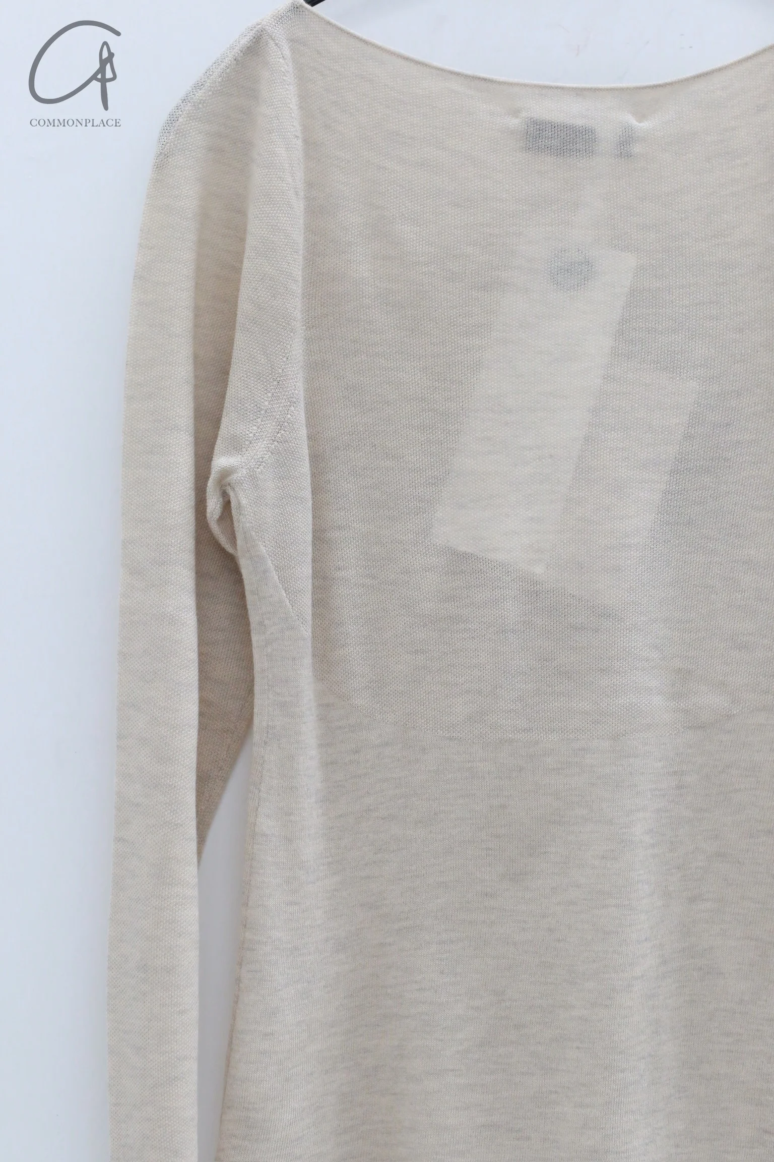 SWAYING 24 Autumn and Winter Wool Blended One-shoulder Lamb Leg Sleeve Top SW-SW24AW1T14-MX SW-SW24AW1T13 Beixing - Image 9