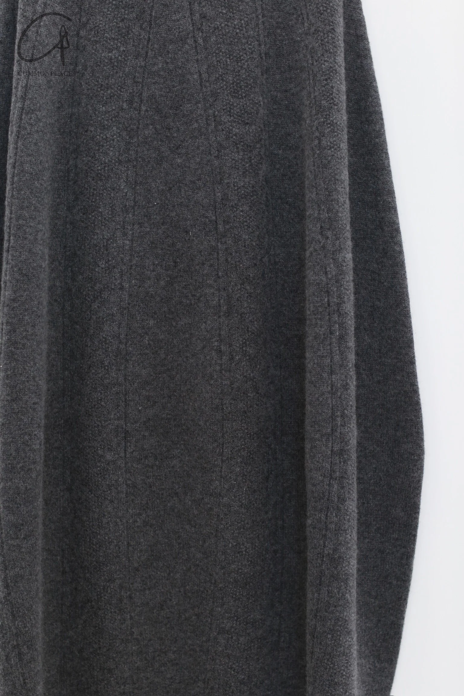 SWAYING 24 Autumn and Winter Wool Velvet Blended Cocoon Long Skirt SW-SW24AW3B13-SHENHUI Dark Gray SW-SW24AW3B11 - Image 2