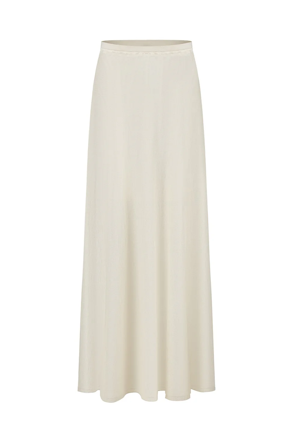 SWAYING 24 Early Autumn Bamboo Cashmere Swing Skirt SW-SW24PF3B07-BAI White