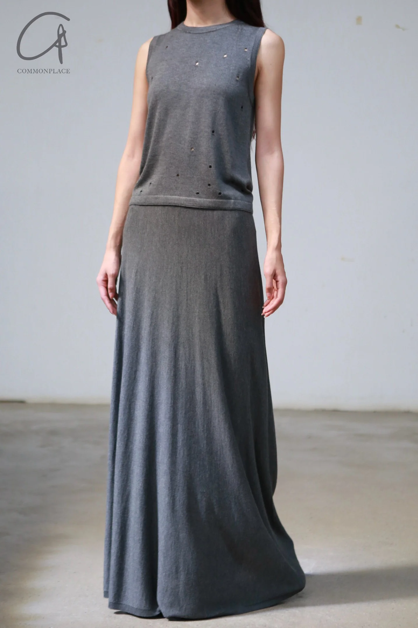 SWAYING 24 Early Autumn Bamboo Cashmere Swing Skirt SW-SW24PF3B08-HUI Gray SW-SW24PF3B07 - Image 3