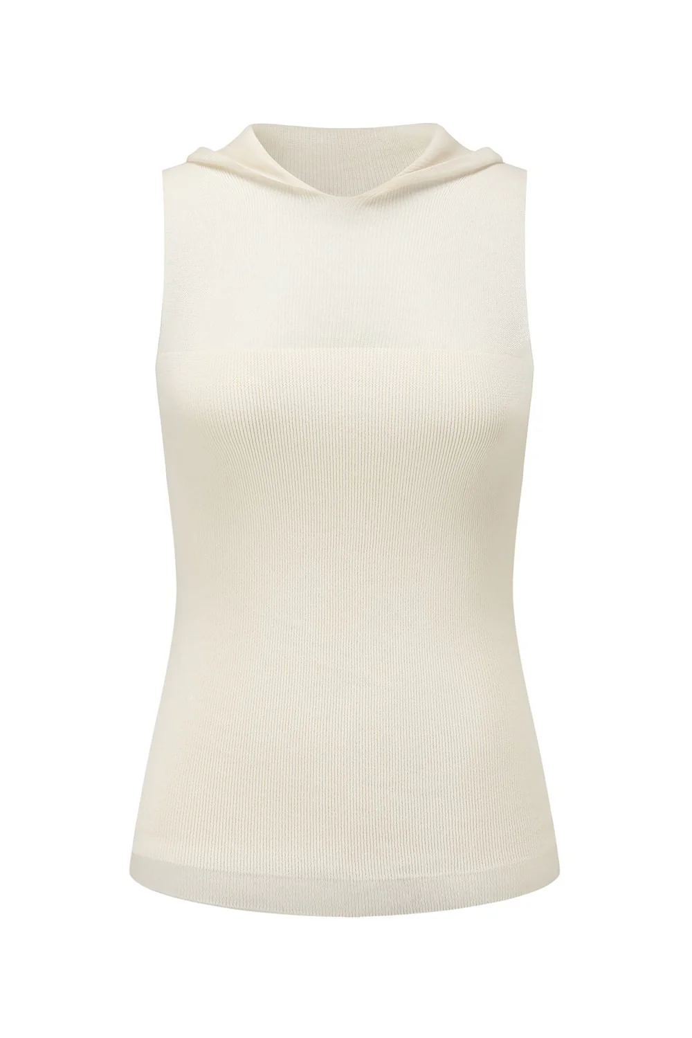 SWAYING 24 Early Autumn Seamless Hooded Vest SW-SW24PF1T10-BAI White - Image 3