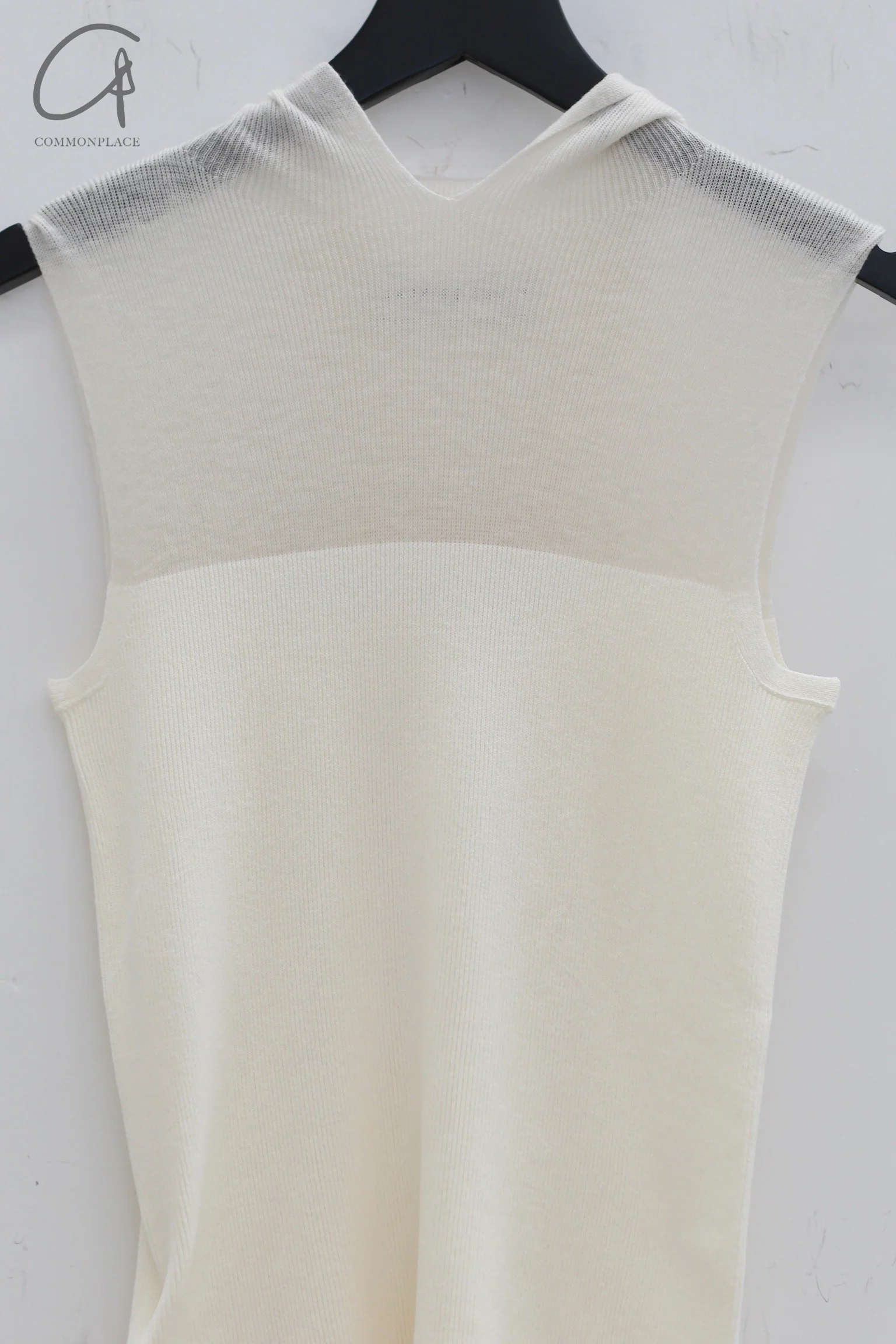 SWAYING 24 Early Autumn Seamless Hooded Vest SW-SW24PF1T10-BAI White - Image 8