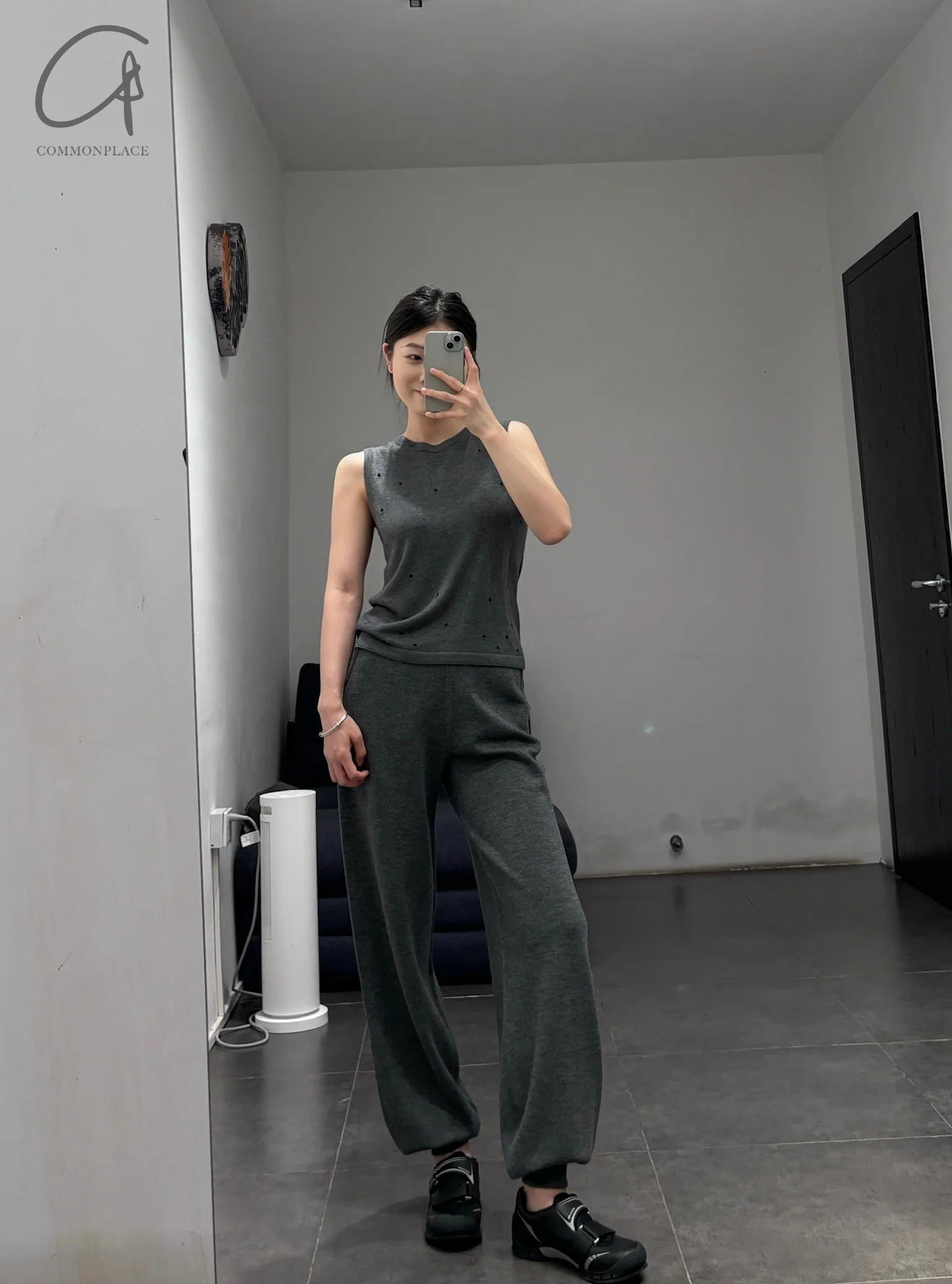 SWAYING 24 Early Fall Bamboo Cashmere Tank Top SW-SW24PF1T45-HUI Gray - Image 11