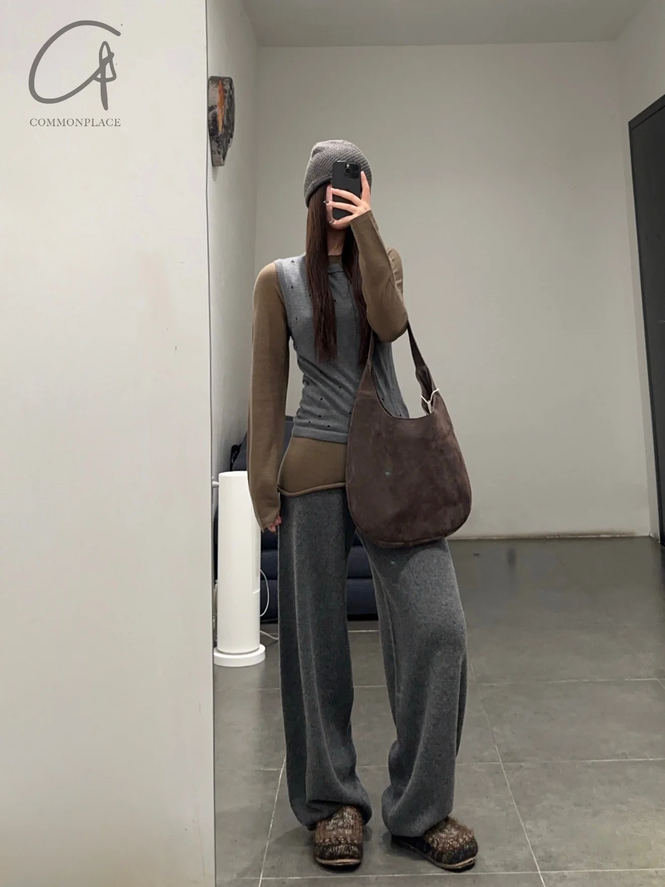 SWAYING 24 Early Fall Bamboo Cashmere Tank Top SW-SW24PF1T45-HUI Gray - Image 14