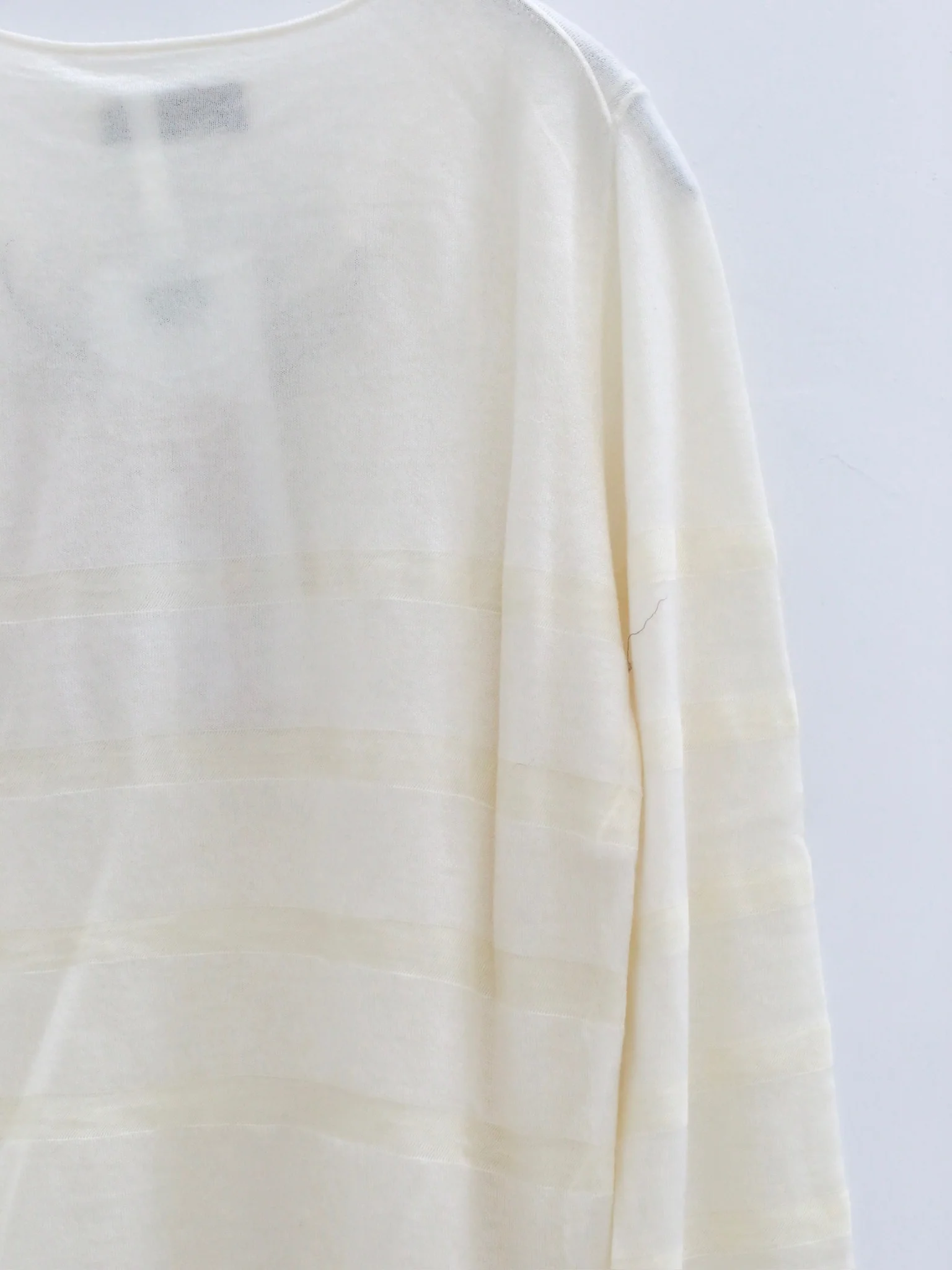 SWAYING 25 Autumn and Winter Double-layer Cashmere Half-open Cardigan Top SW-SW25AW1T29C1S2-BAI White - Image 4